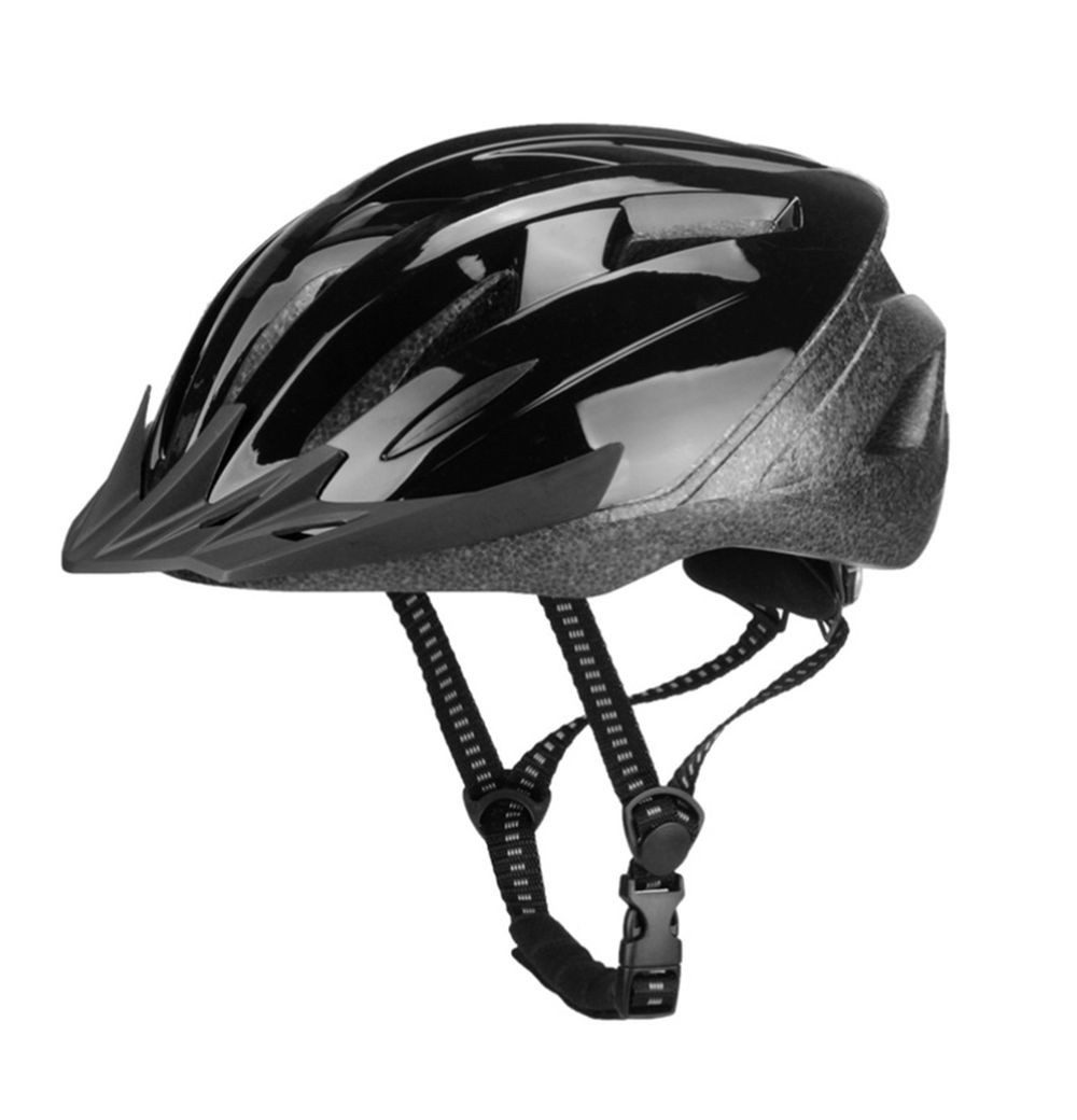 T&Y Trade Fahrradhelm Schutzhelm Damen Herren Jugend Fahrrad Helm Radhelm Fahrradhelm 8221, extra leicht,Sonnenblende,verstellb.Helm Kinnriemen,Gr.58-61cm,schwarz