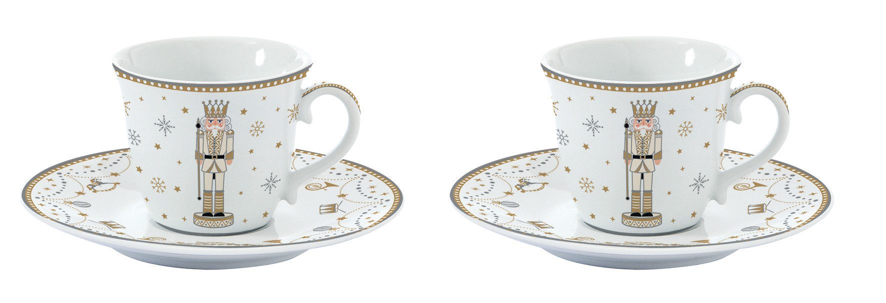 EasyLife Espressotasse RNUT1107 - Royal Nutcracker, 80 ml, 2er SET, 2-tlg.