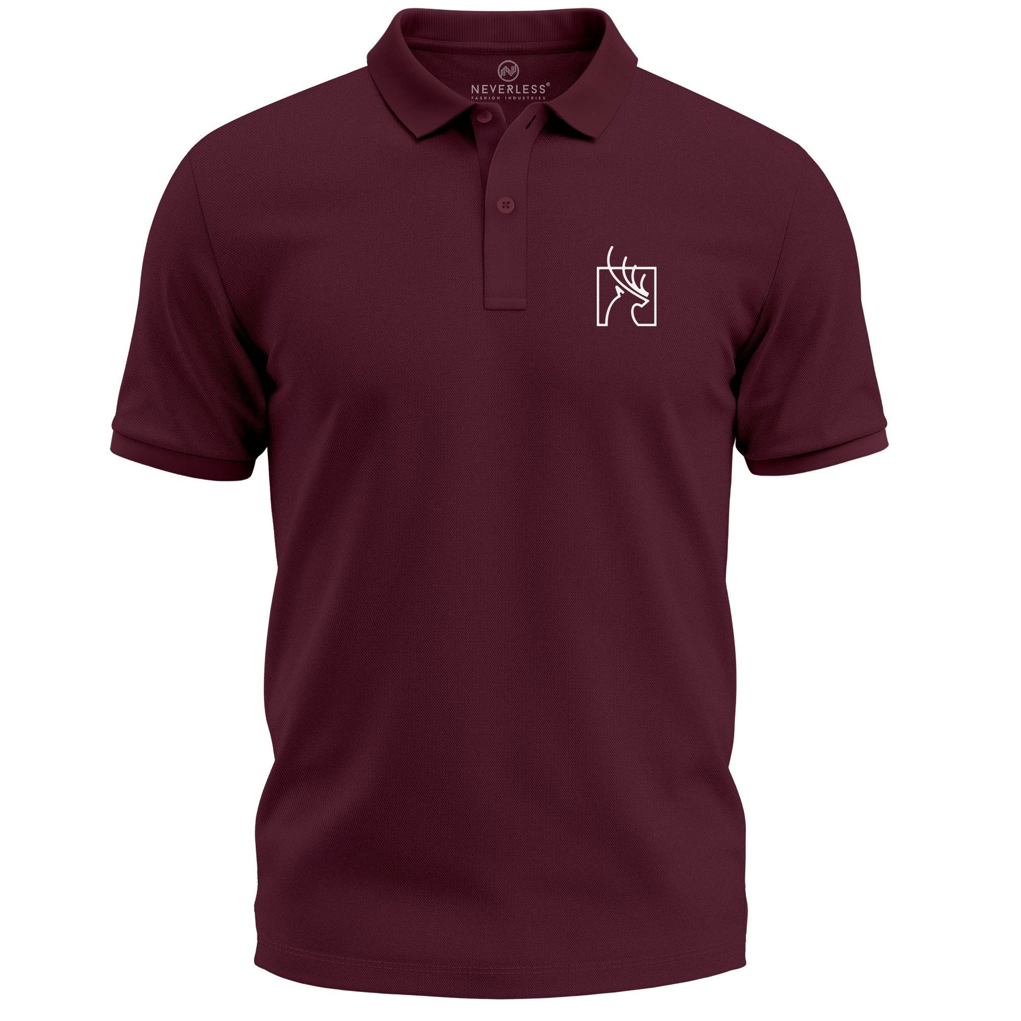 Poloshirt Poloshirt Herren mit Hirsch-Grafik – Kurzarm Polo Sommer Outdoor