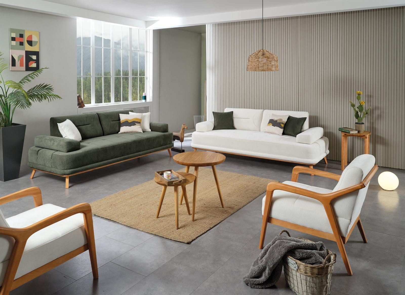 Nobelaa Sofa Sitzgruppe/Sofa Set - Wohnzimmergarnitur "Piva" 3+3+1+1