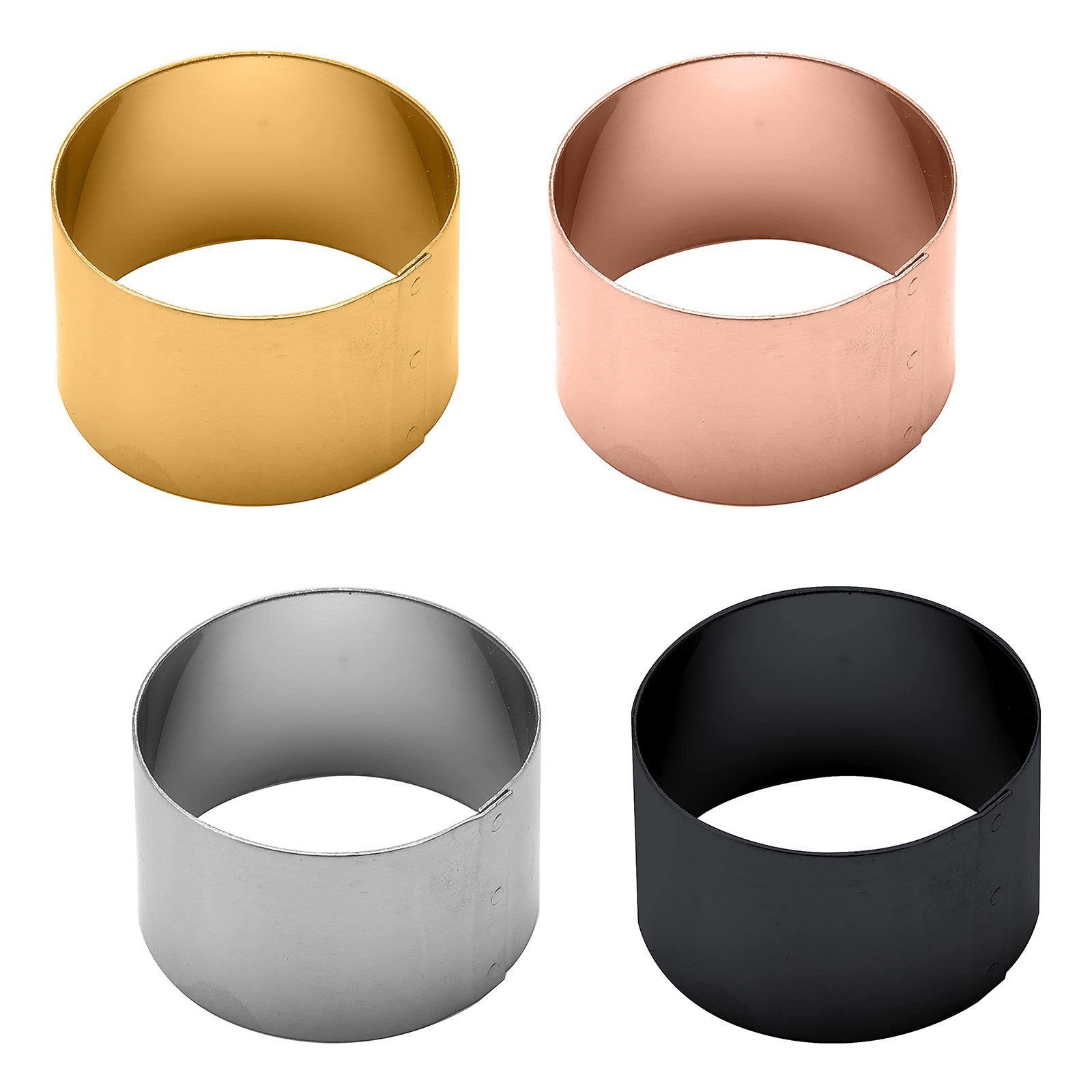 ECHTWERK Geschirr-Set Kreis (4-tlg), Edelstahl, Elegante Tischdekoration, Äußerst strapazierfähig