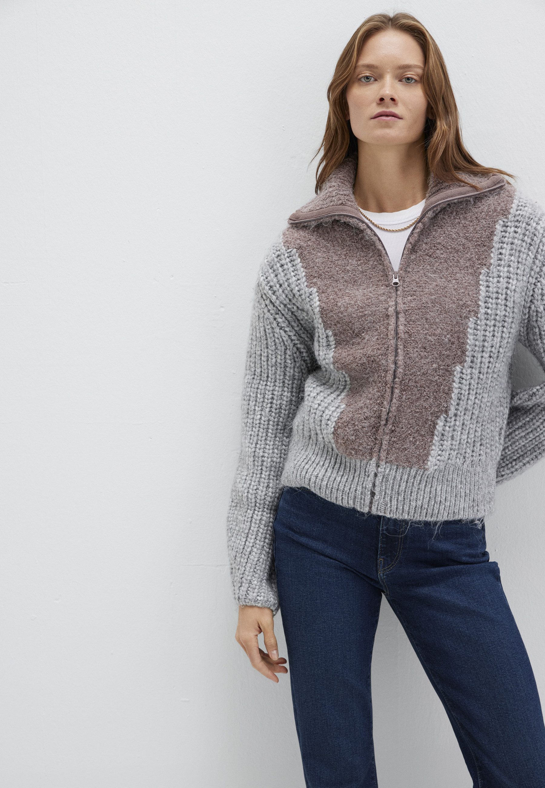 Mavi Strickpullover FULL ZIP SWEATER Sweatshirt mit Zip