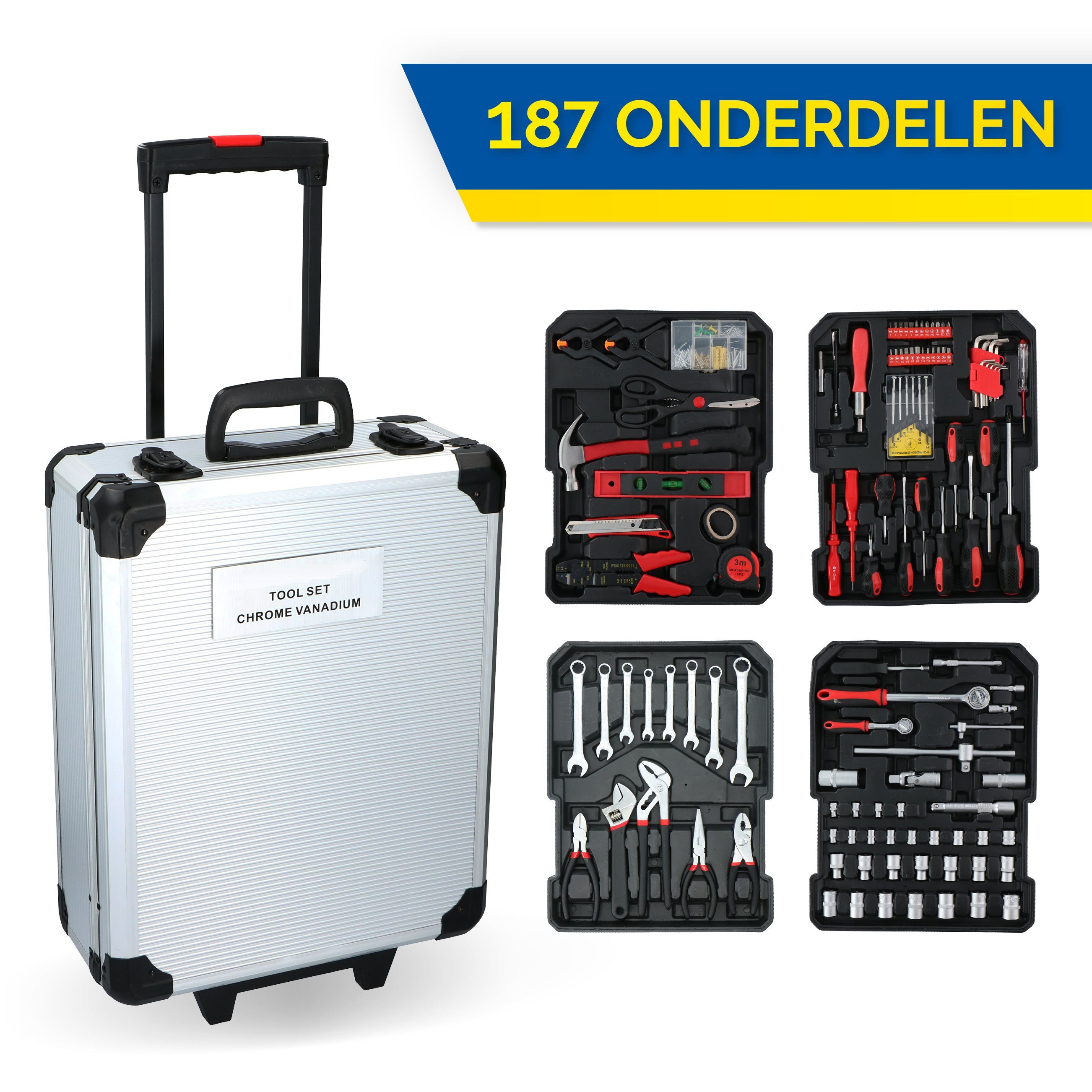 Kinzo Werkzeugkoffer Kinzo Werkzeugkoffer 187-teilig