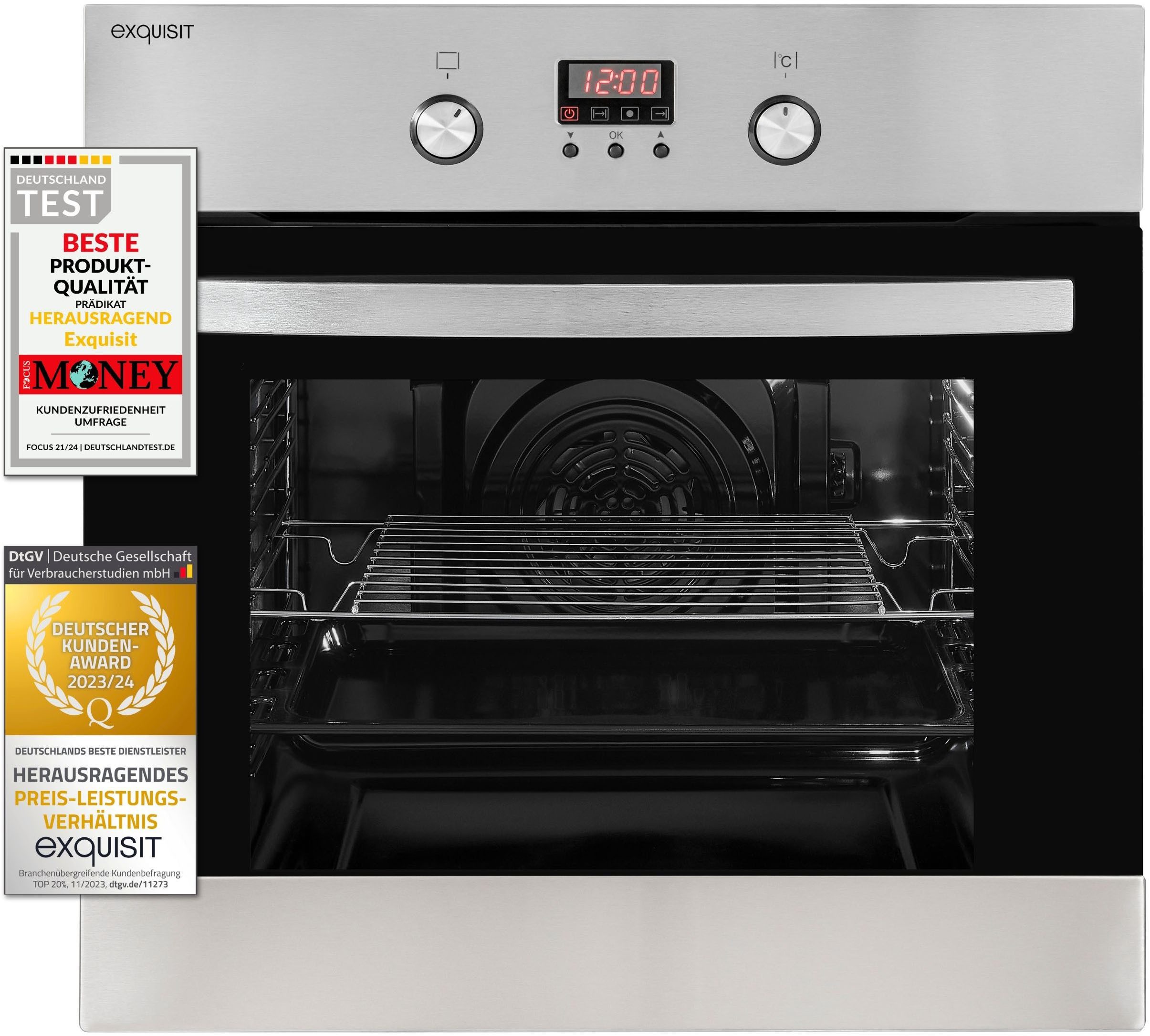 exquisit Backofen EBE 65-1H, Pizzafunktion – ideal für Pizza, Focaccia und mehr!