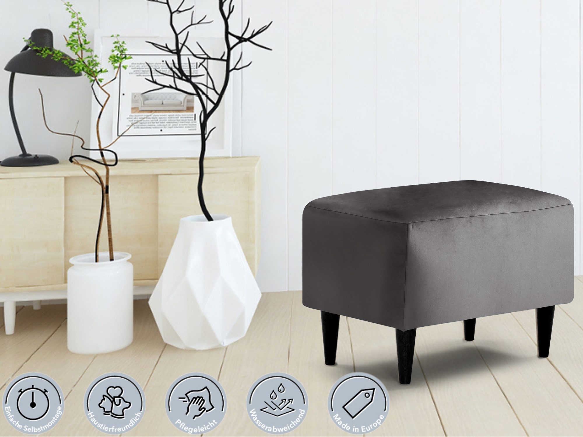XDREAM Polsterhocker bequemer und moderner Fusshocker, günstig online kaufen