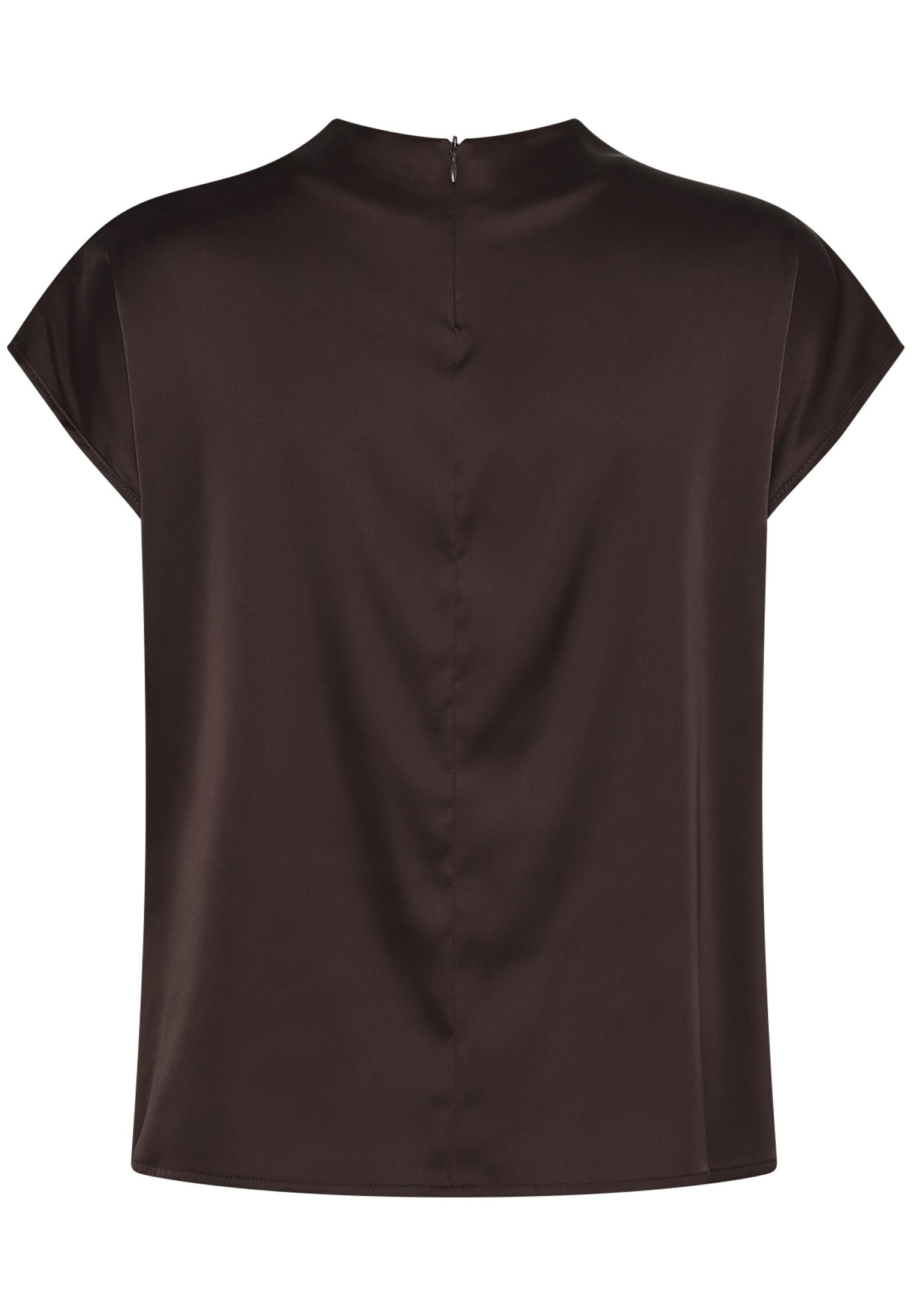 Zero Satinbluse Damen mit Kragen