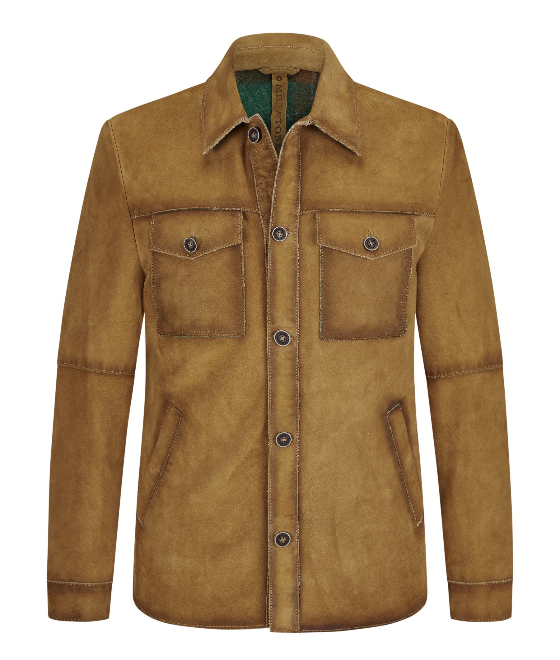 Milestone Lederjacke MSTorres Over Shirt aus reinem Velours Leder günstig online kaufen