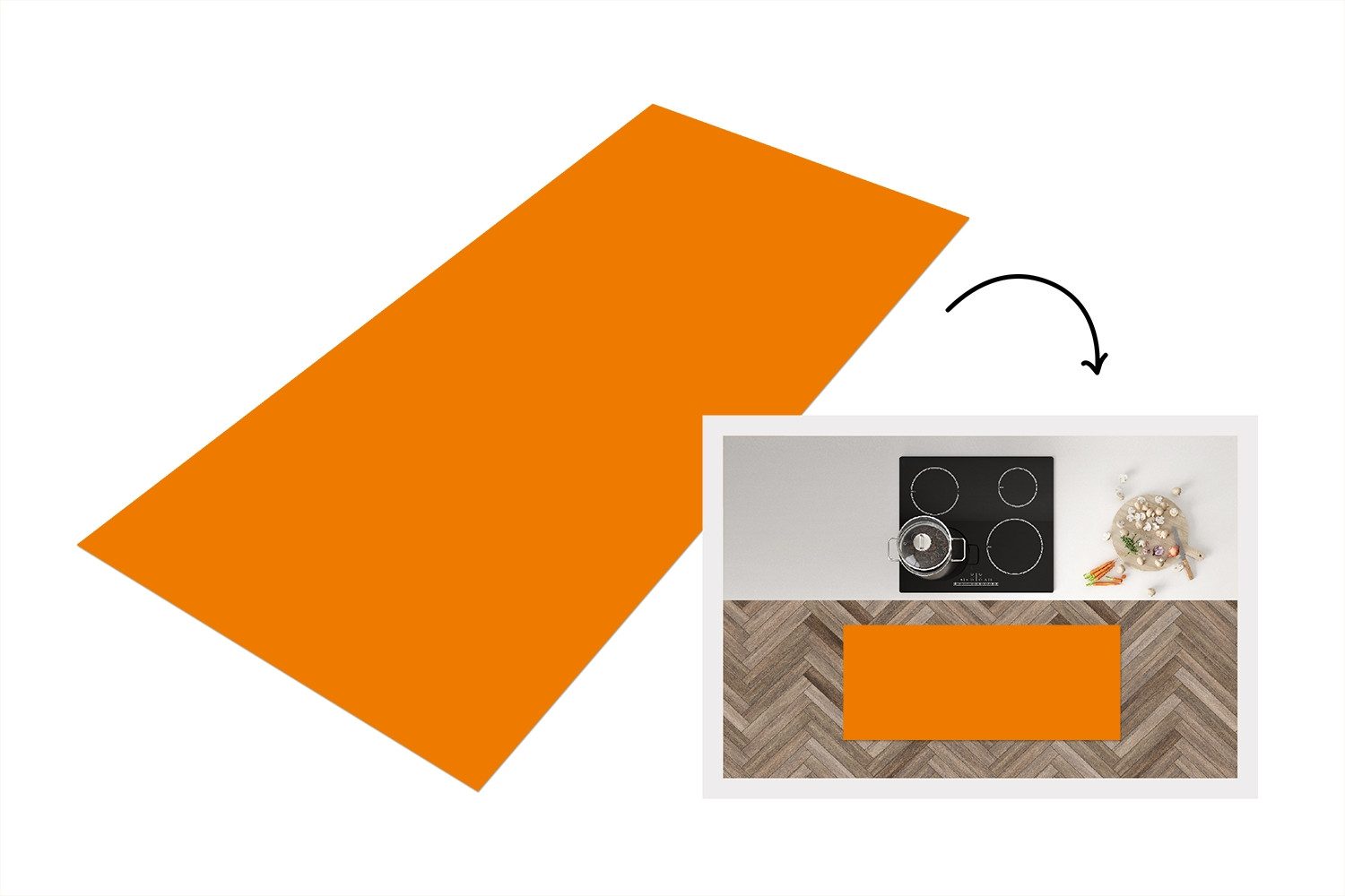 MuchoWow Küchenläufer Orange - Jahreszeiten - günstig online kaufen
