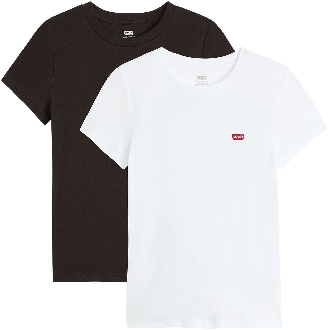 Levi's® T-Shirt Mini-Logo (Packung, 2-tlg) mit kleiner Markenlogo-Stickerei günstig online kaufen