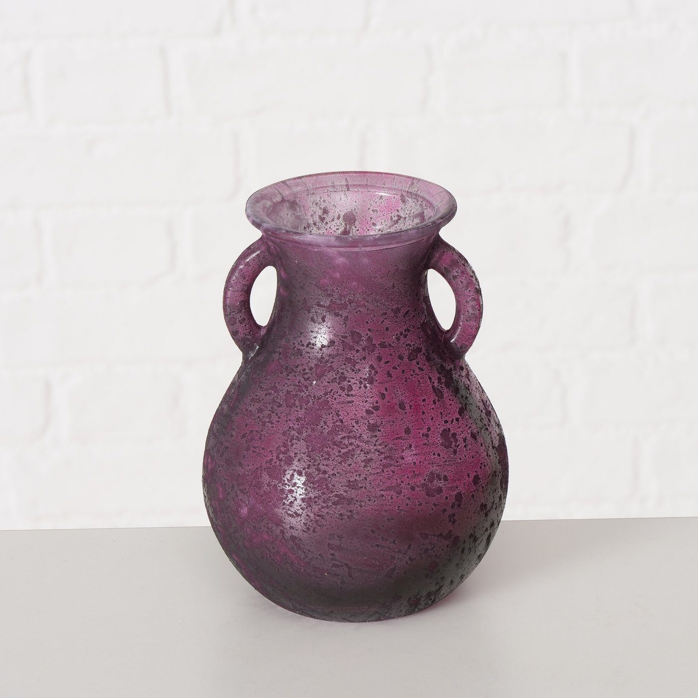 "Pitcher" aus Dekovase Glas 2er lila/rosa, Blumenvase in Set BOLTZE Vase