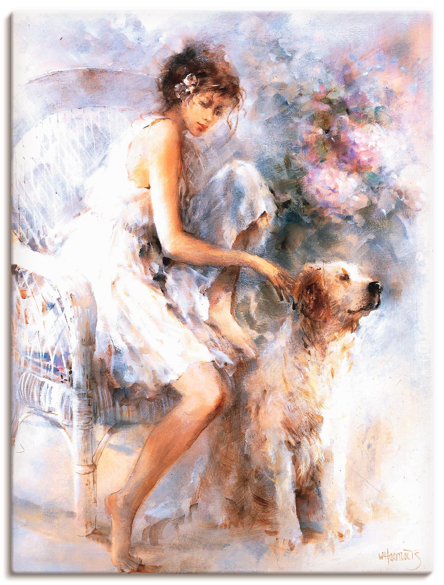 Artland Leinwandbild Freunschaft, Frau (1 St), auf Holzrahmen gespannt