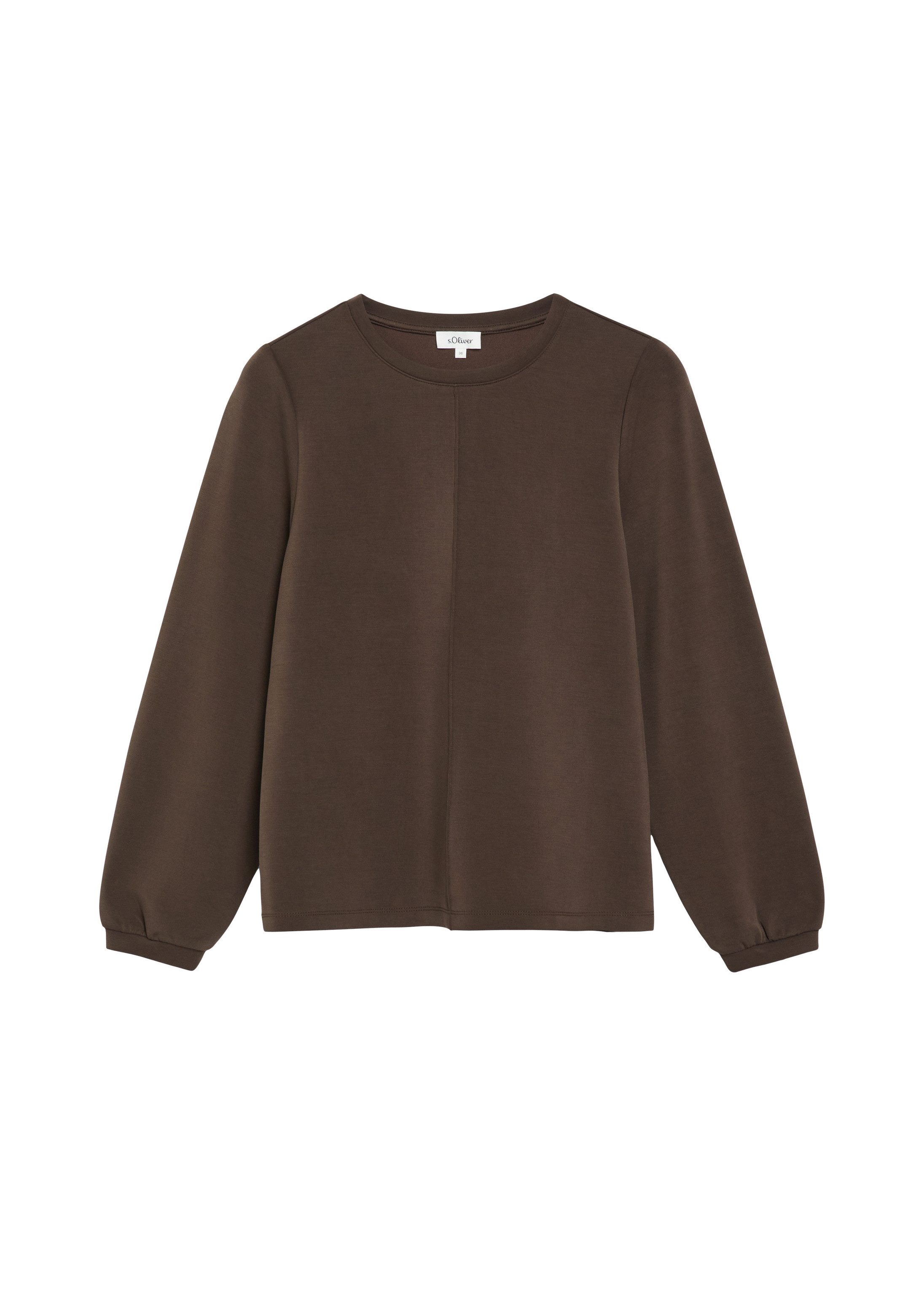 s.Oliver Sweatshirt Sweatshirt Scuba-Sweatshirt mit weitem Arm – Bild 2 von 5