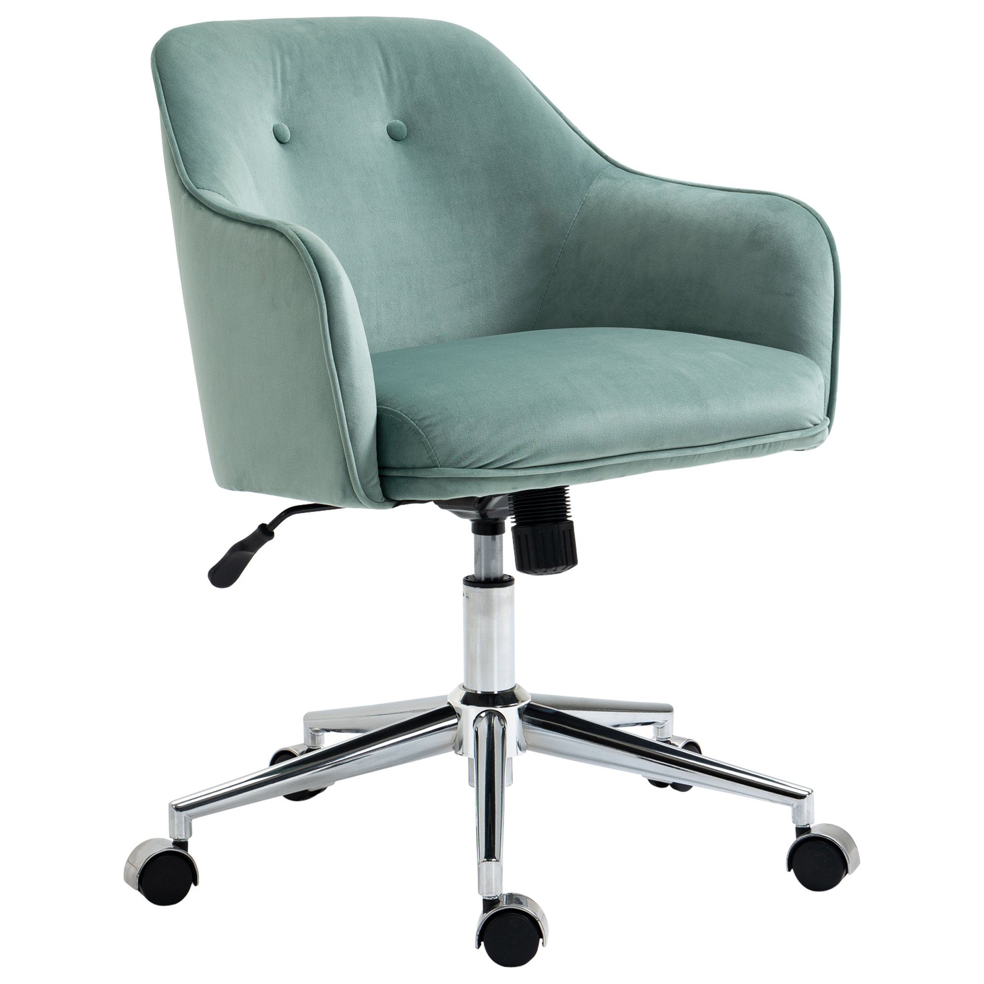 Vinsetto Schreibtischstuhl Bürostuhl ergonomisch geformt, high-end gaslift grün | grün