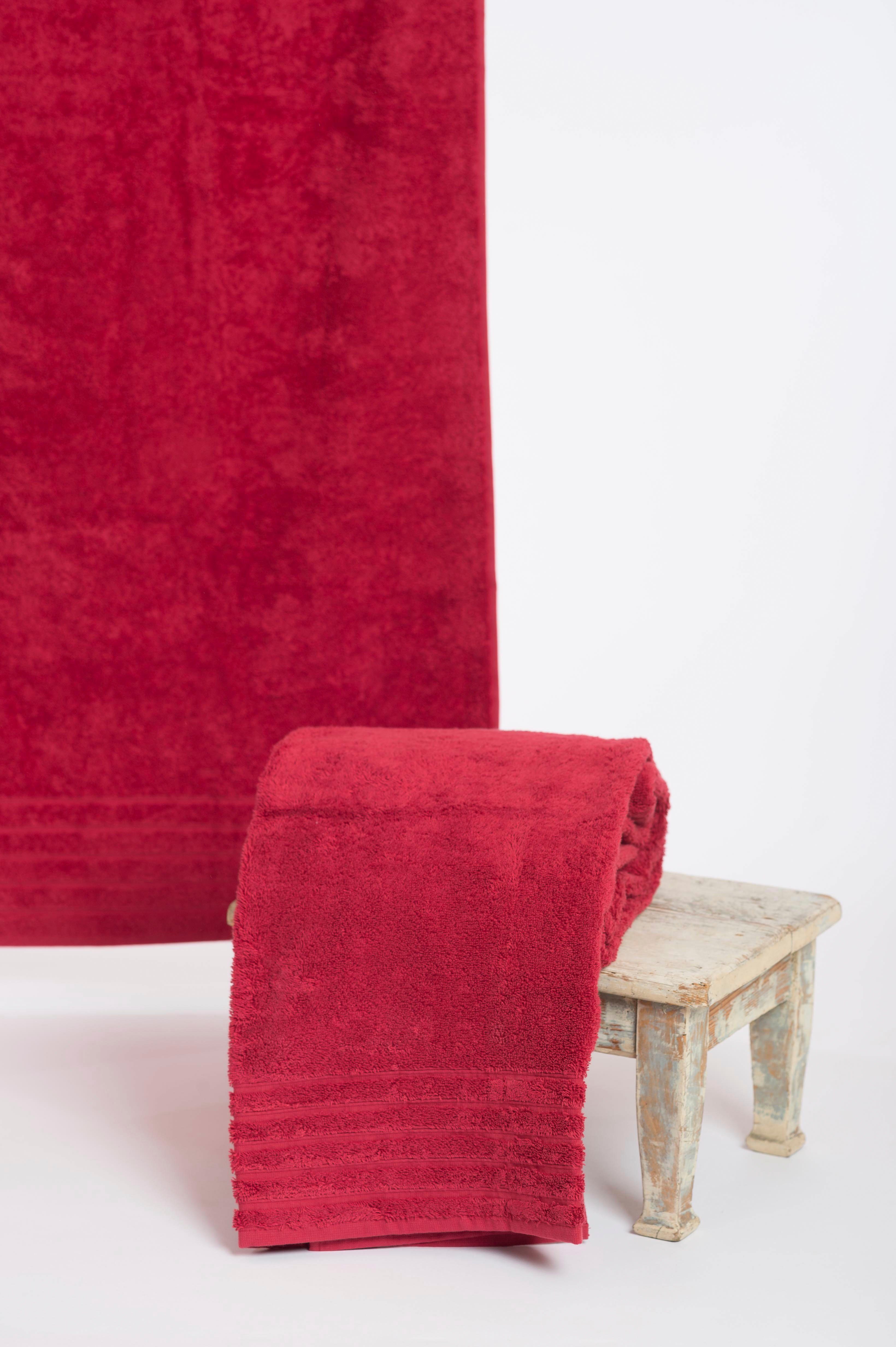 Wewo fashion Saunatuch AIDA, Frottee (1-St), 80x200 cm, Uni Farben, reine Baumwolle bordeaux