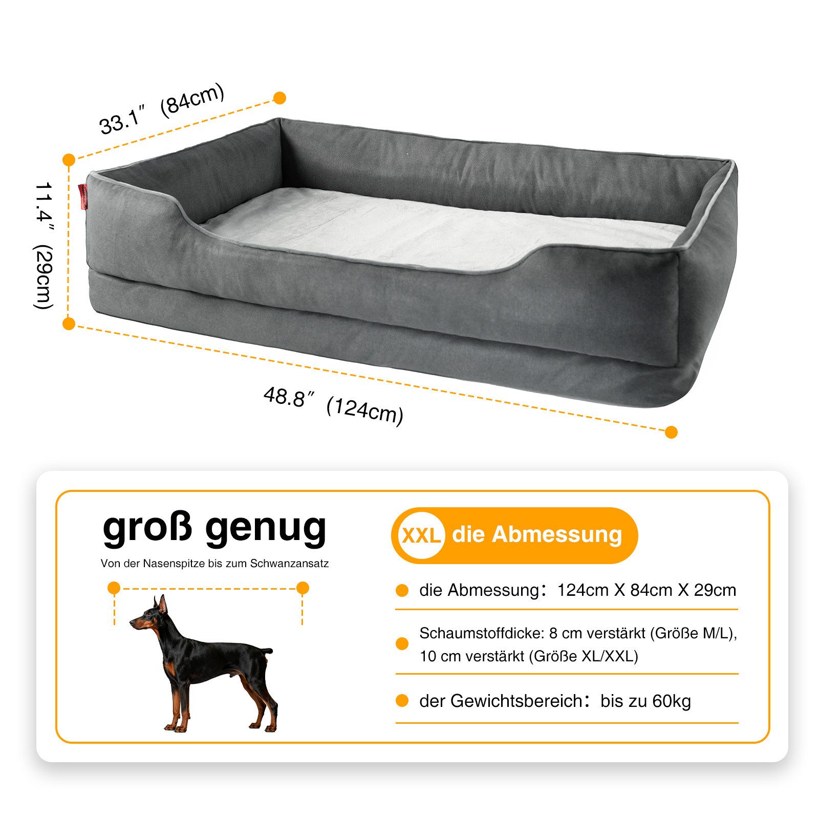 Zedelmaier Hundebett für mittelgroße und große Hunde Hundesofa Hundekissen günstig online kaufen