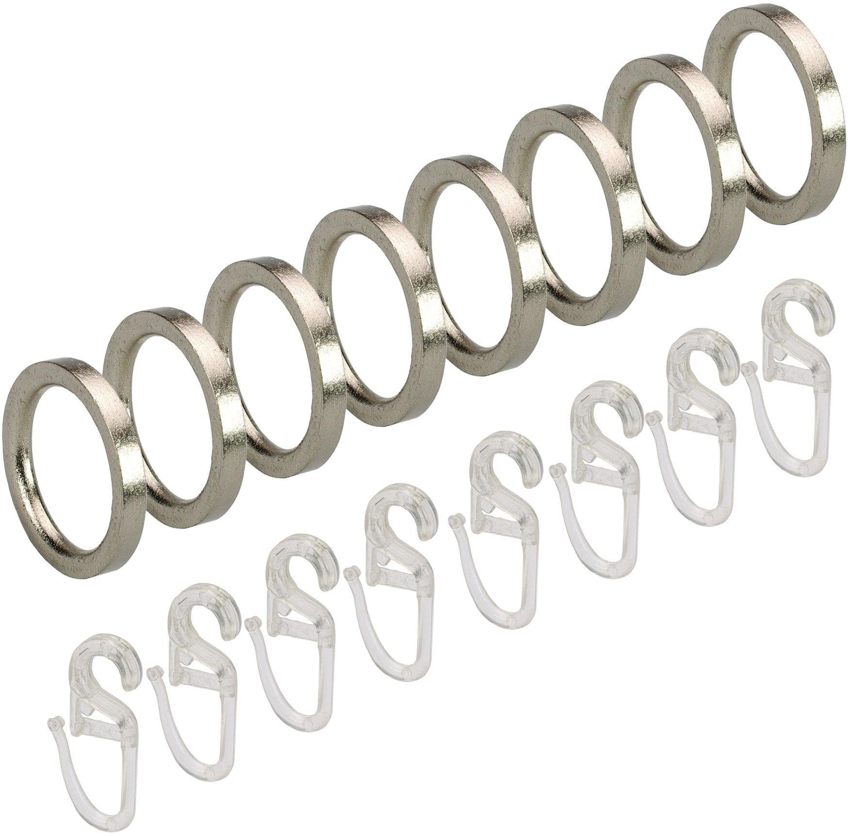 Liedeco Gardinenring, Gardinenstangen, (Set, 8-St., mit günstig online kaufen