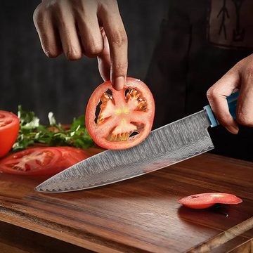 Home safety Messer-Set 2tlg.Profi-Damast-Küchenmesser Set aus 67 Lagen Damaststahl (2-tlg)