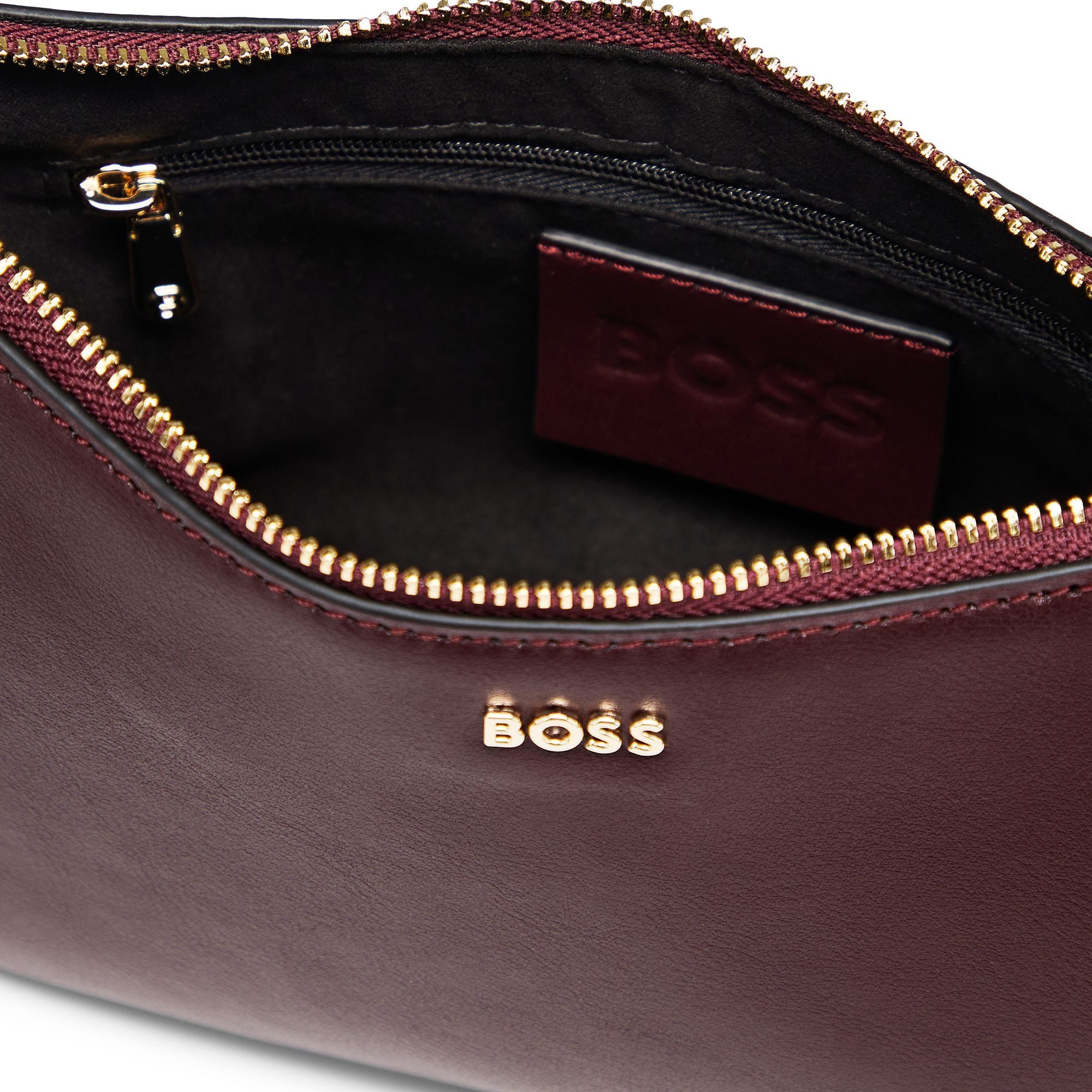 BOSS Schultertasche Numah, Lederfaserstoff