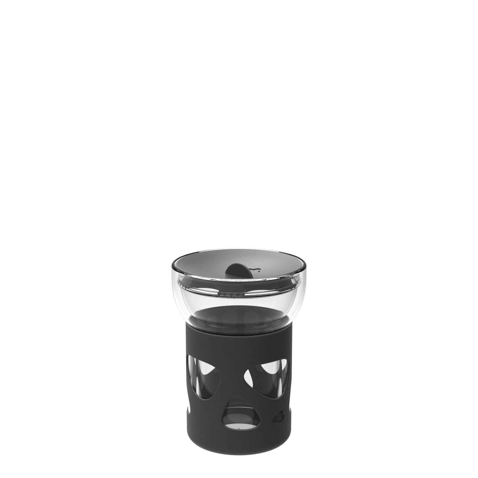 LEONARDO Lunchbox In Giro Vorratsbecher 340 ml, Glas, (1-tlg), geschmacks- und geruchsneutral, mikrowellengeeignet, spülmaschinenfest grau | Thermobecher