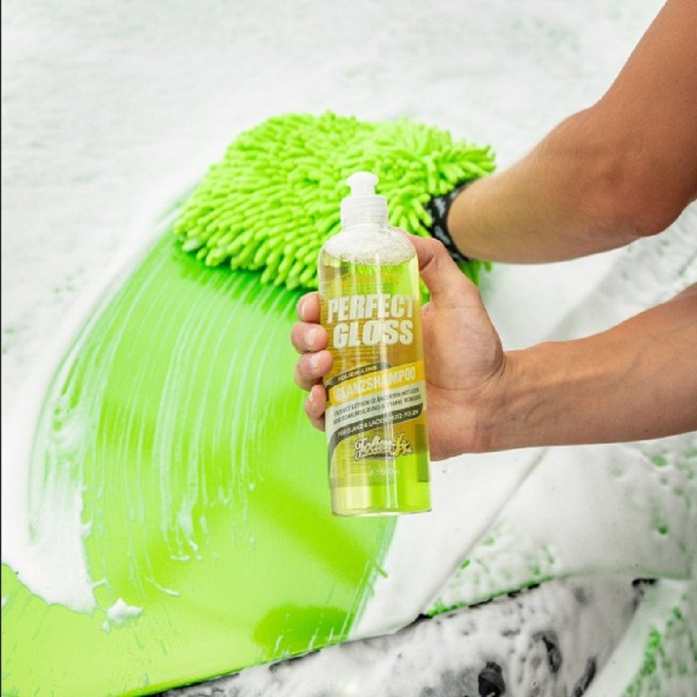 + WASH SET 500ml (2-St) PERFECT GLANZSHAMPOO WASH - WORMY Auto-Reinigungsmittel GREEN ShinyChiefs