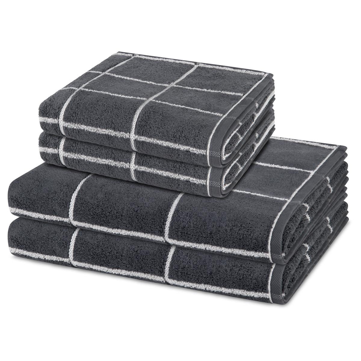 ROSS Handtuch Set Sensual Skin Karo, Walkfrottee (Spar-Set, 4-St), 2 X Hand günstig online kaufen