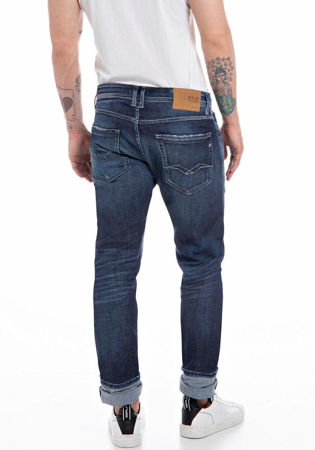 Replay blue Comfort-fit-Jeans dark Rocco