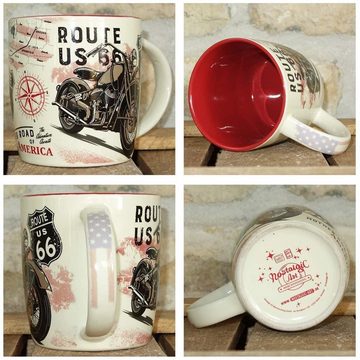 Nostalgic-Art Tasse Kaffeetasse - US Highways - Route 66 Bike Map