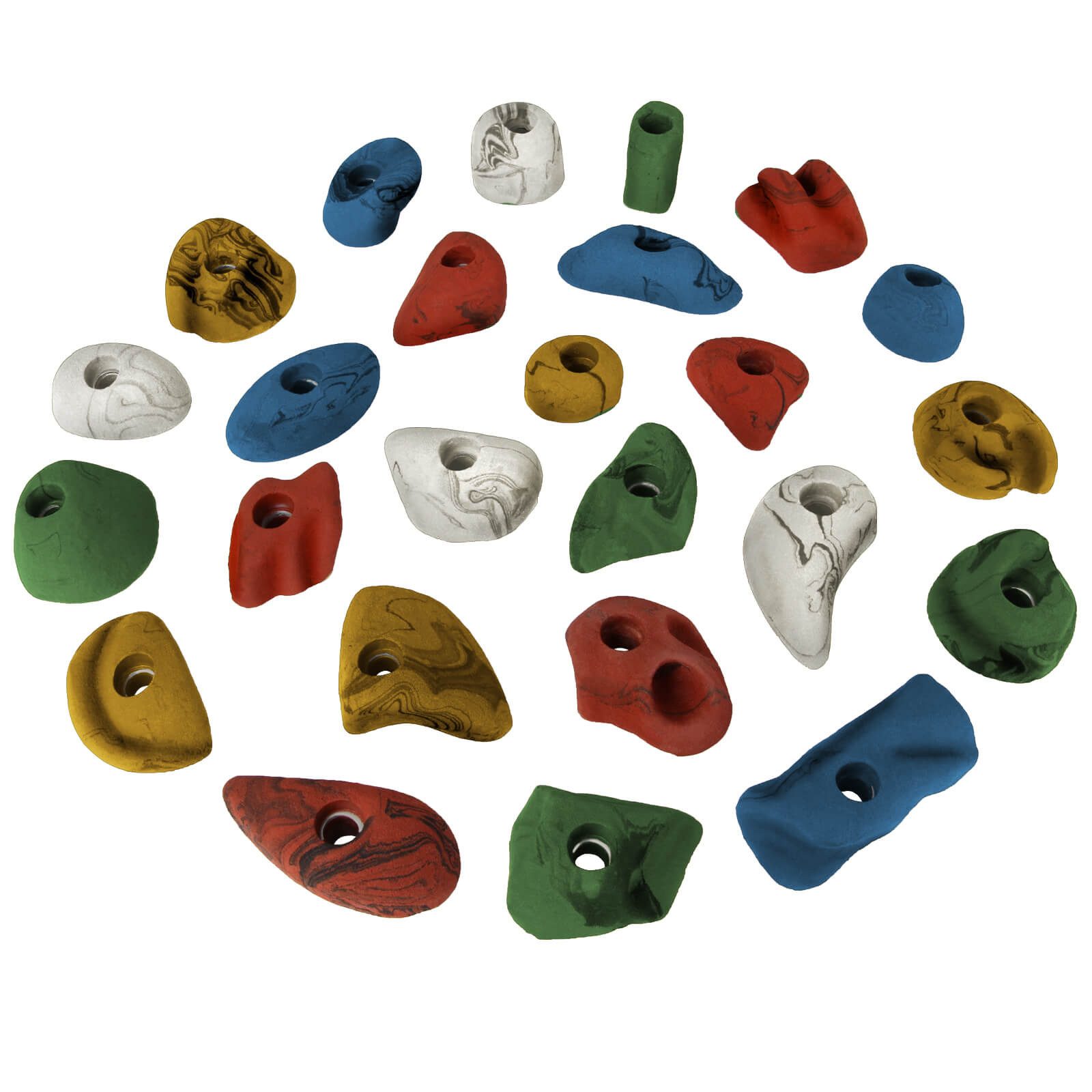 Klettergriff ALPIDEX 25 Klettergriffe Größe M und S im Set