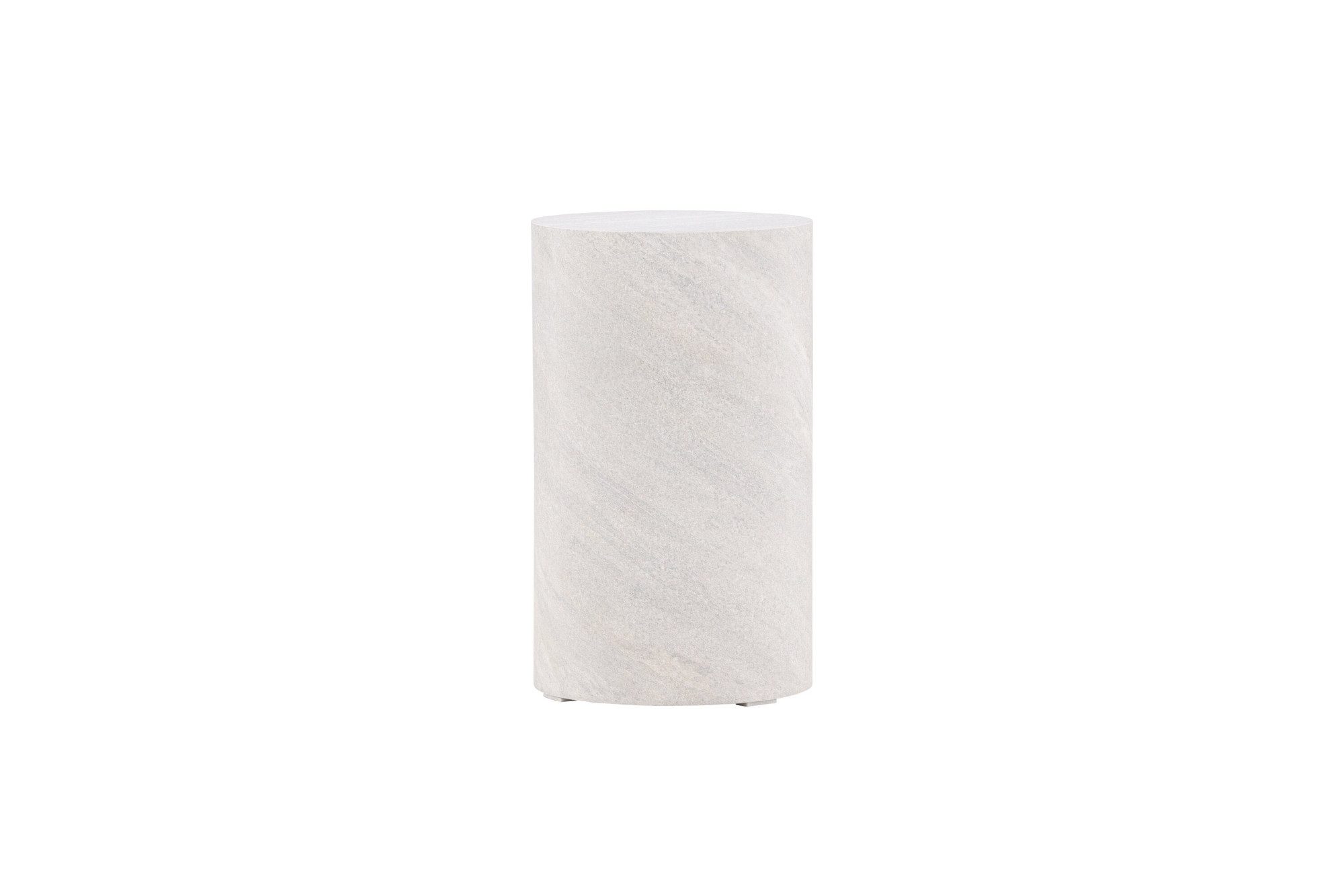Venture Home Beistelltisch York, runder Beistelltisch Ø 30 × 50 cm in moderner Betonoptik, Ablagetisch, MDF, rund, kompakt, betonoptik, dezent