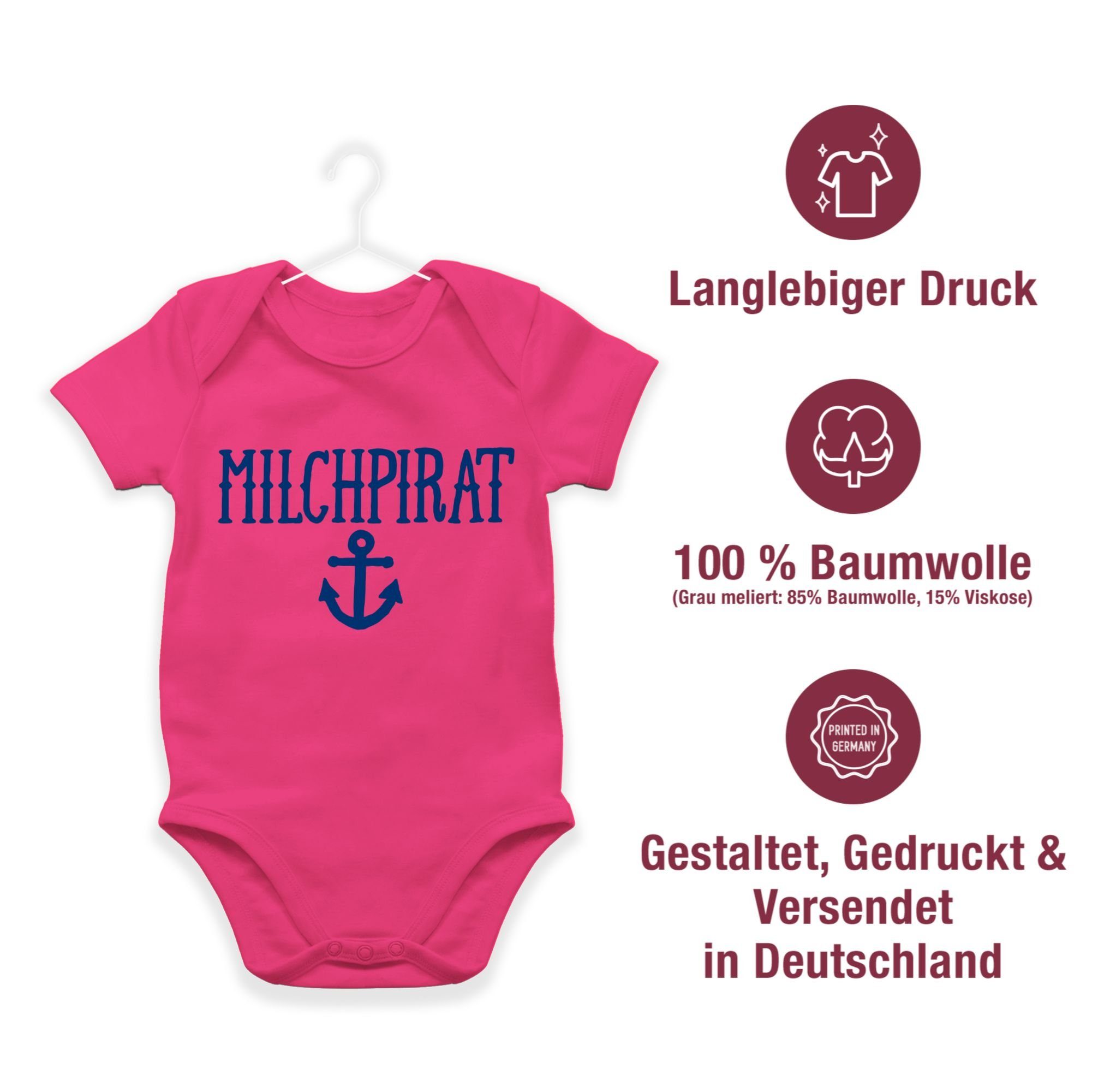 Shirtracer Shirtbody Milchpirat 3 Baby Aktuelle Fuchsia Trends
