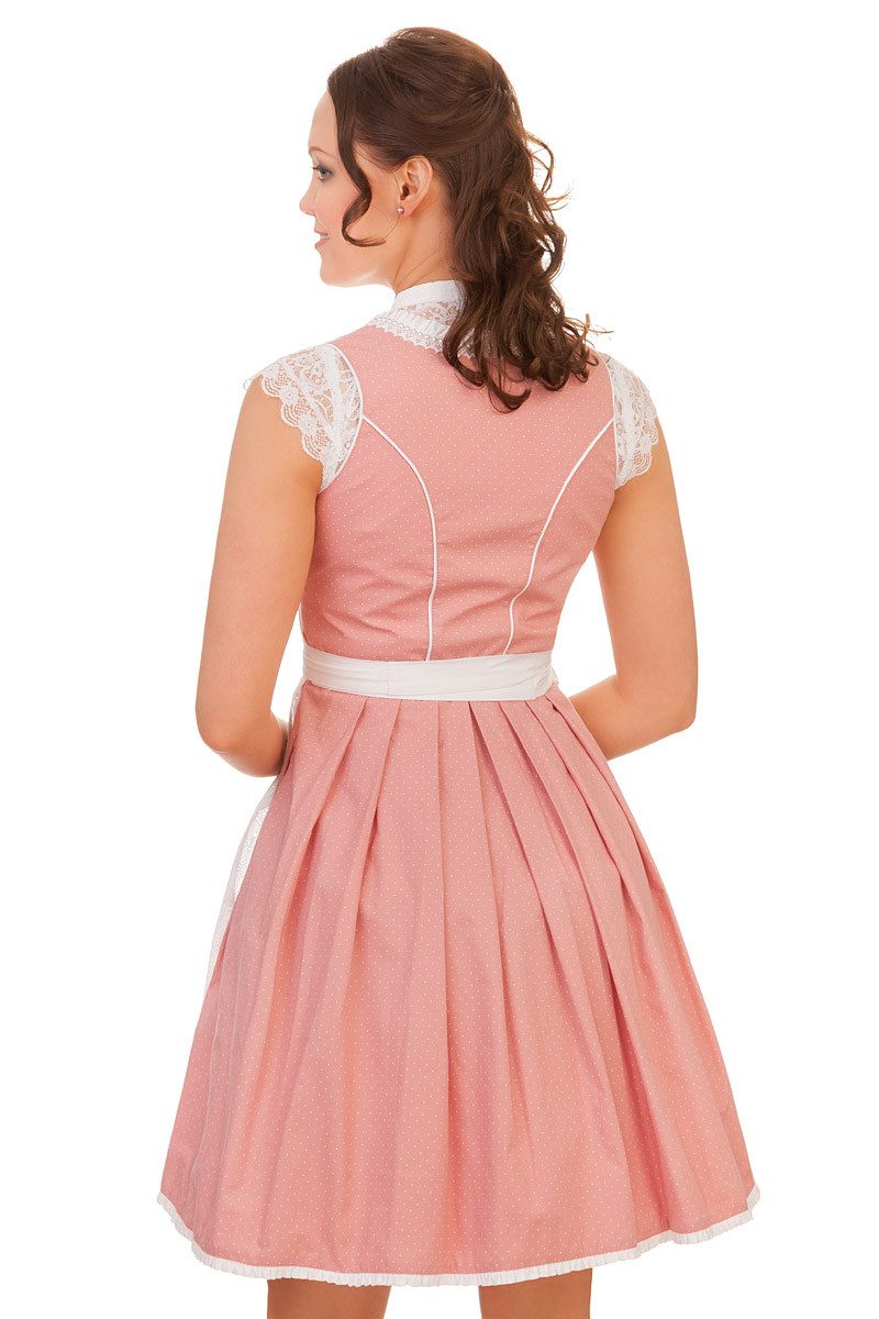 Alpenfee Tracht Dirndl Mini Dirndl 2tlg. - GABI - altrosa – Bild 4 von 5