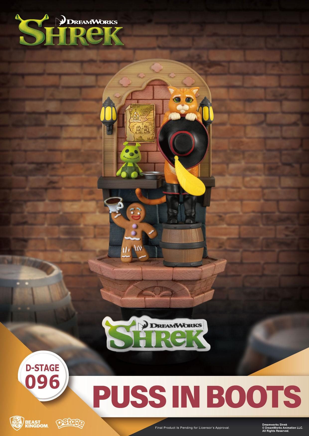 Beast Kingdom Toys Dekofigur Shrek D-Stage PVC Diorama Puss In Boots 15 cm (1 St), detailreiche Diorama