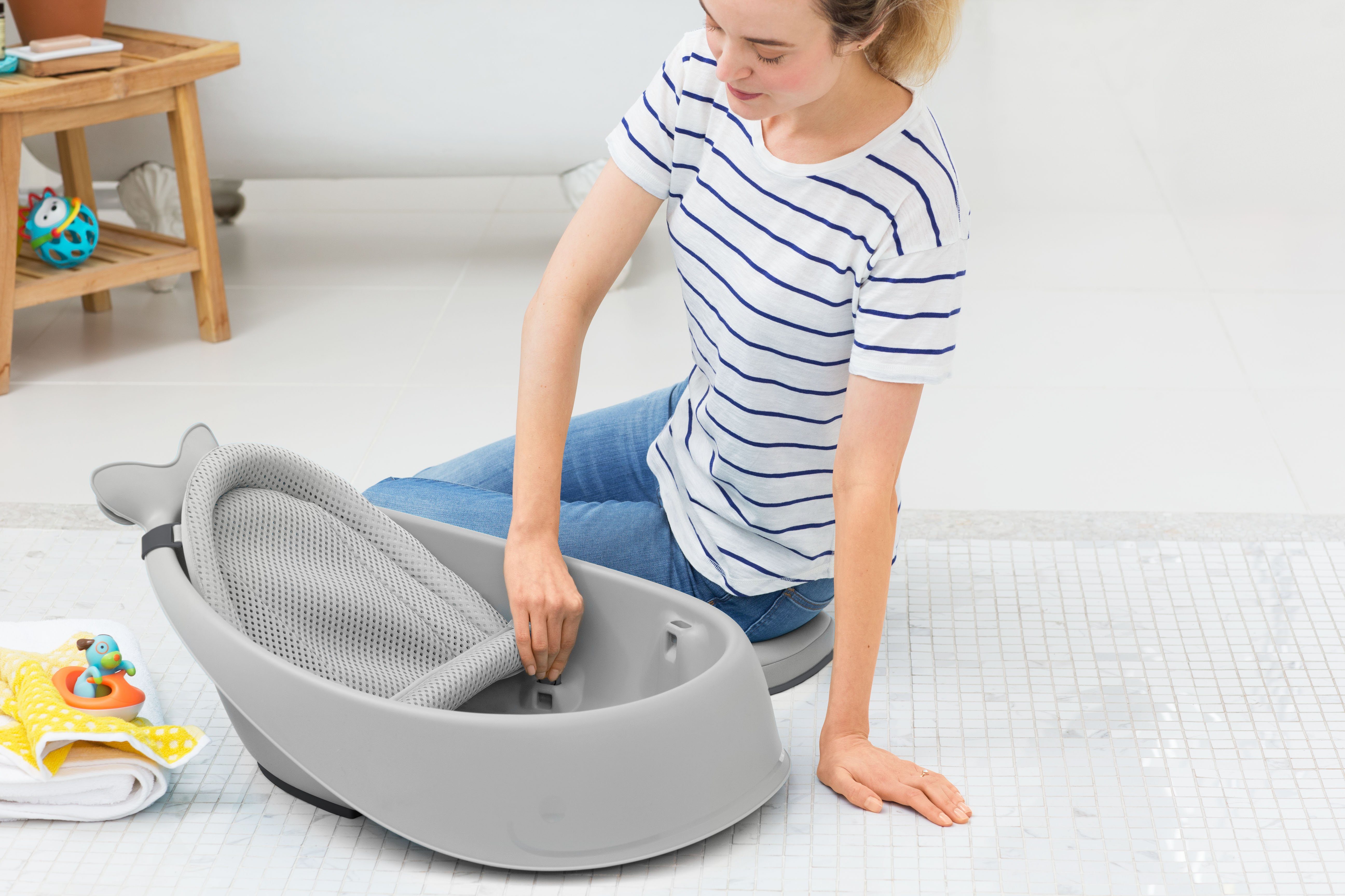 Moby, grau Hop Skip Babybadewanne