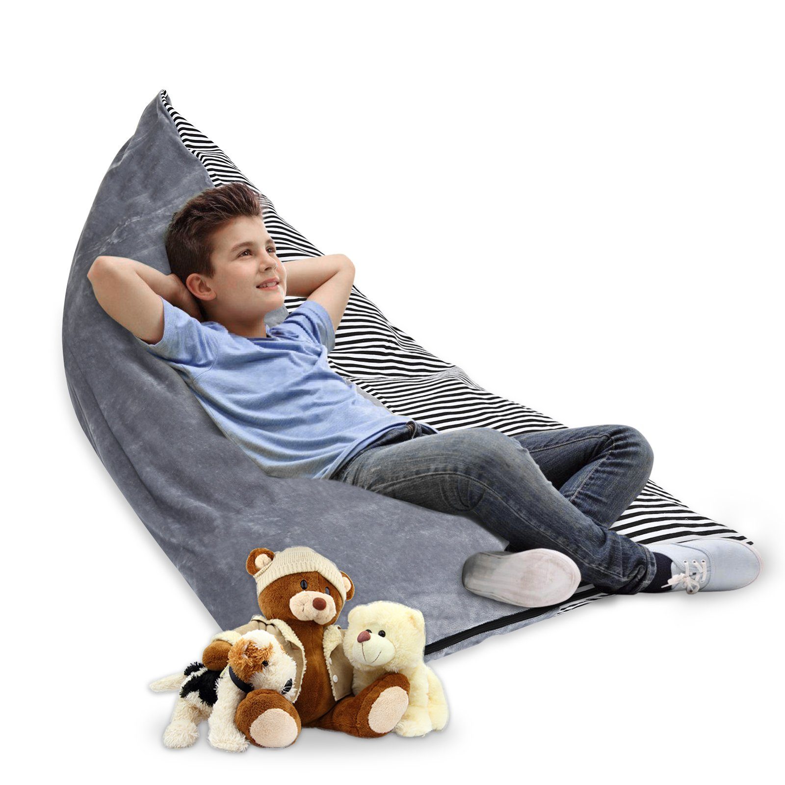 Clanmacy Spielzeug Sessel Sitzsack Sitzsack Aufbewahrung Kuscheltiere Tasche Sofa Stofftier Kinder