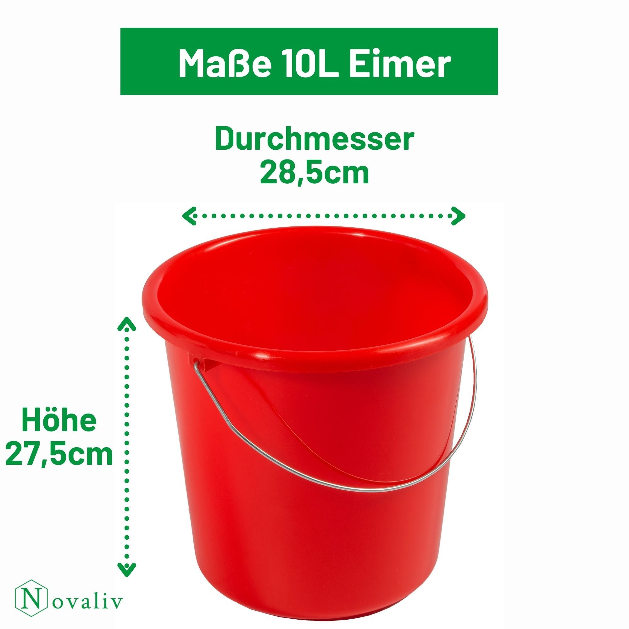 Thumbnail - Novaliv Putzeimer -, (4-tlg), mit Maßeinteilung, Griff aus Metall