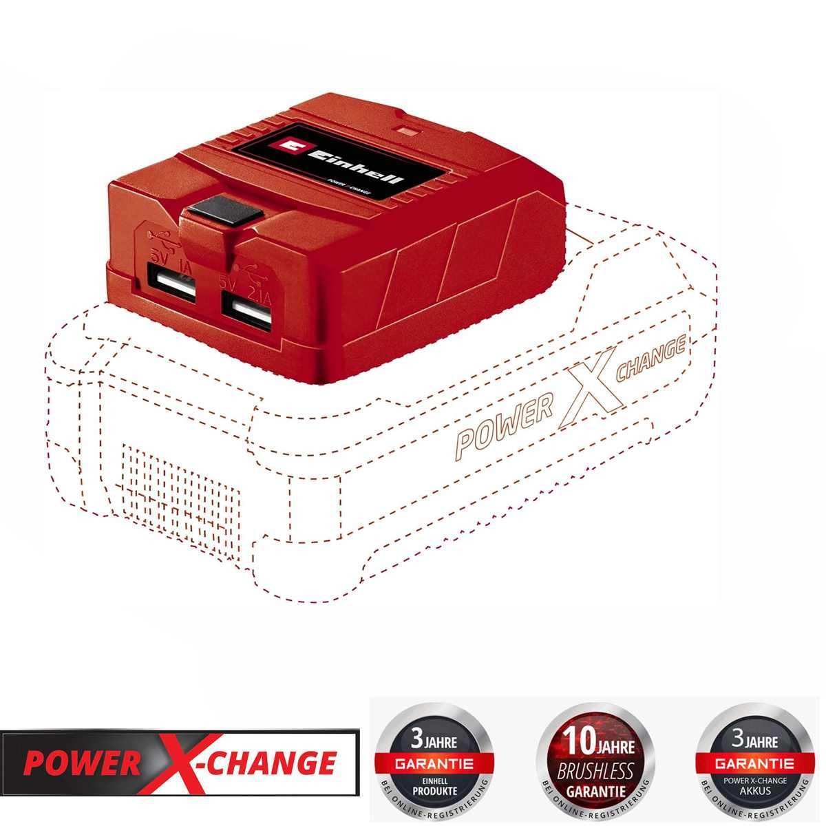 Einhell Einhell USB-Akku-Adapter TC-CP 18 Li USB-Solo für 18 V PXC Akkus Zusatz-Akku