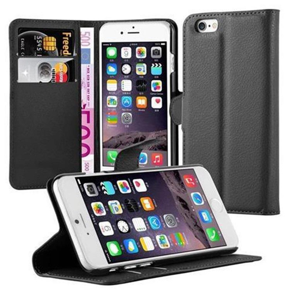 Cadorabo Handyhülle für iPhone 6 / 6S Hülle Apple iPhone 6 / 6S, Hülle Schutzhülle mit Standfunktion, Kartenfach und Magnetverschluss