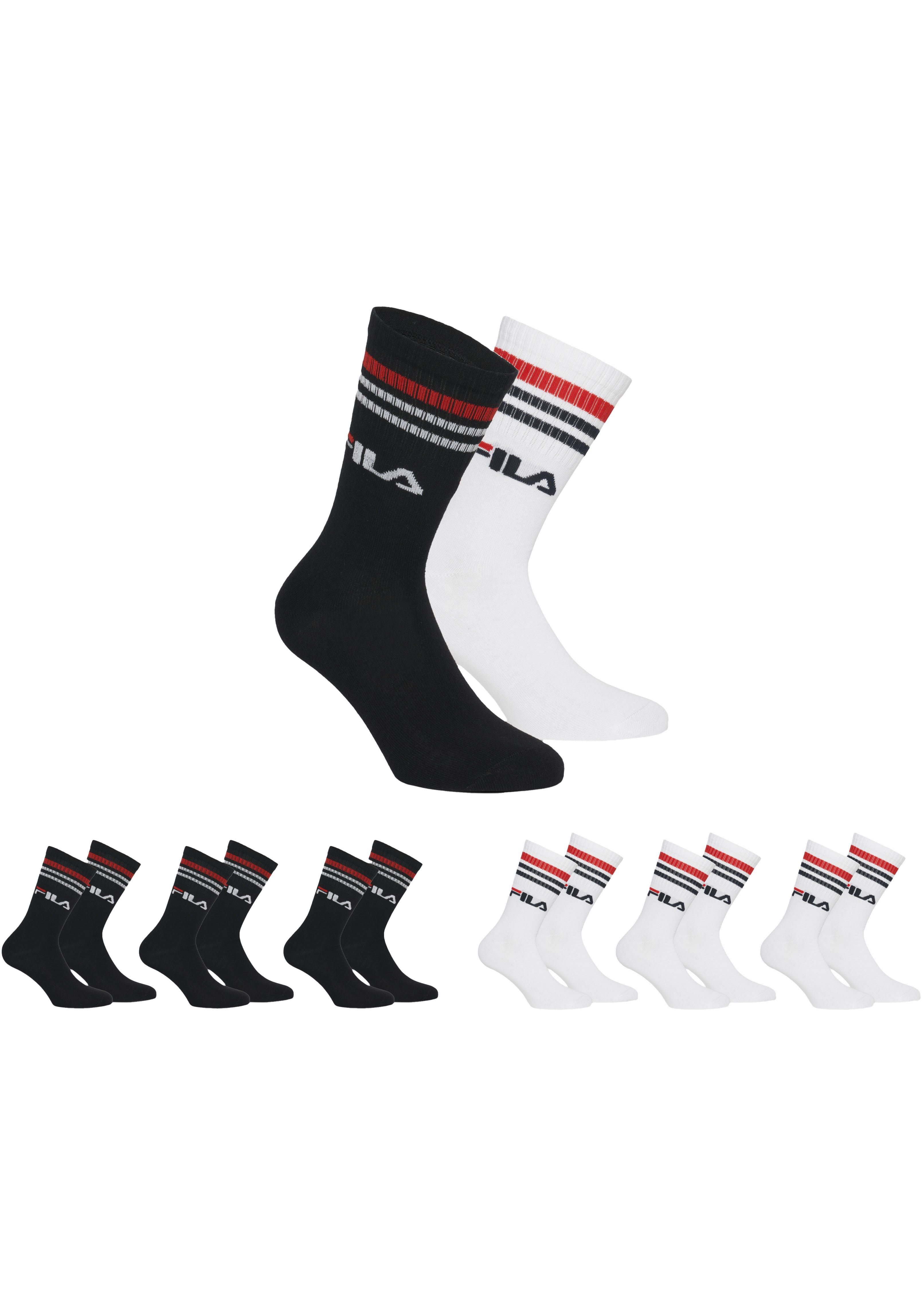 Fila Socken UNISEX LIFESTYLE PLAIN SOCKS (6-Paar) mit Logo-Schriftzug günstig online kaufen