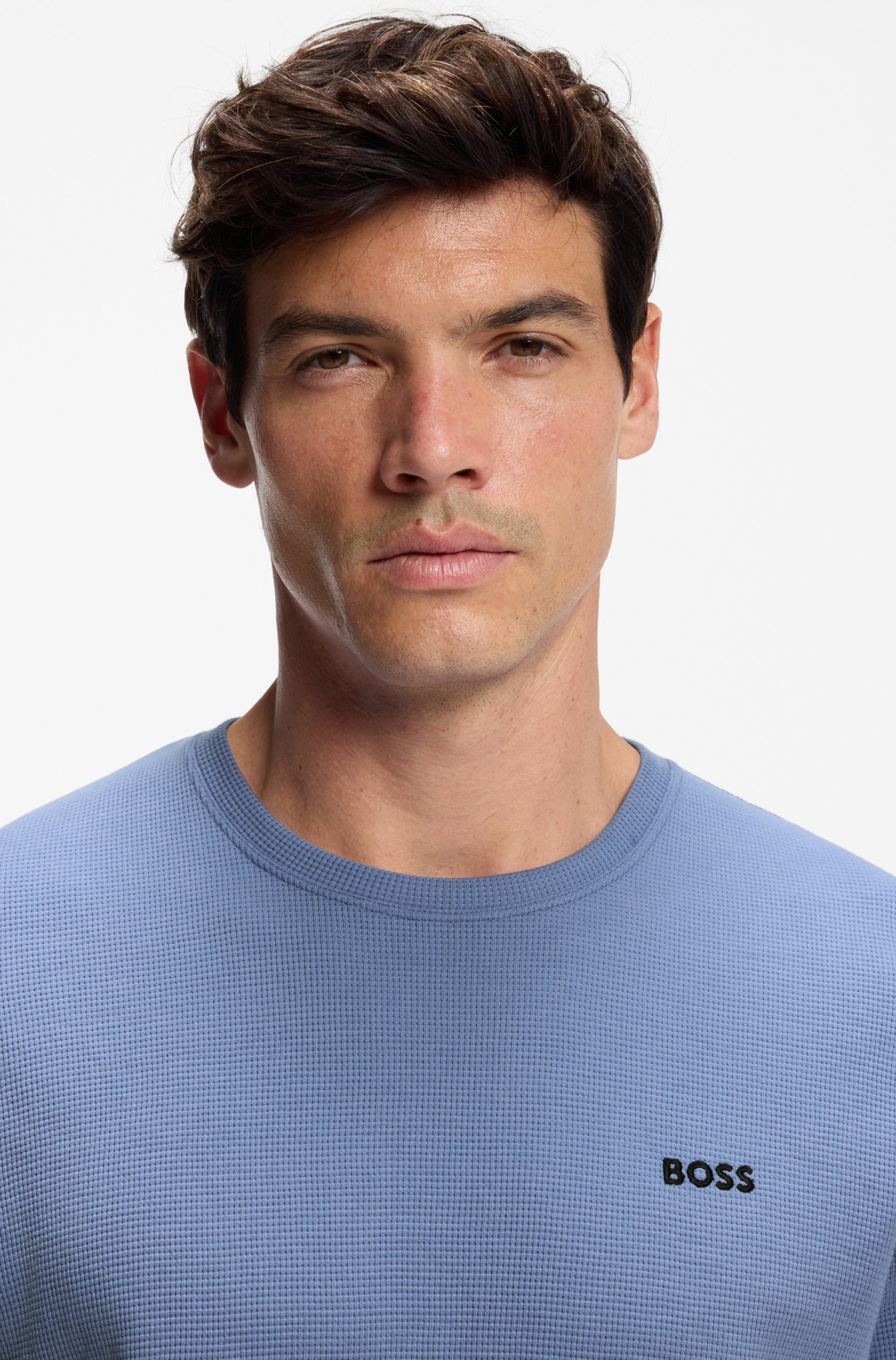 BOSS Pyjamaoberteil Waffle T-Shirt