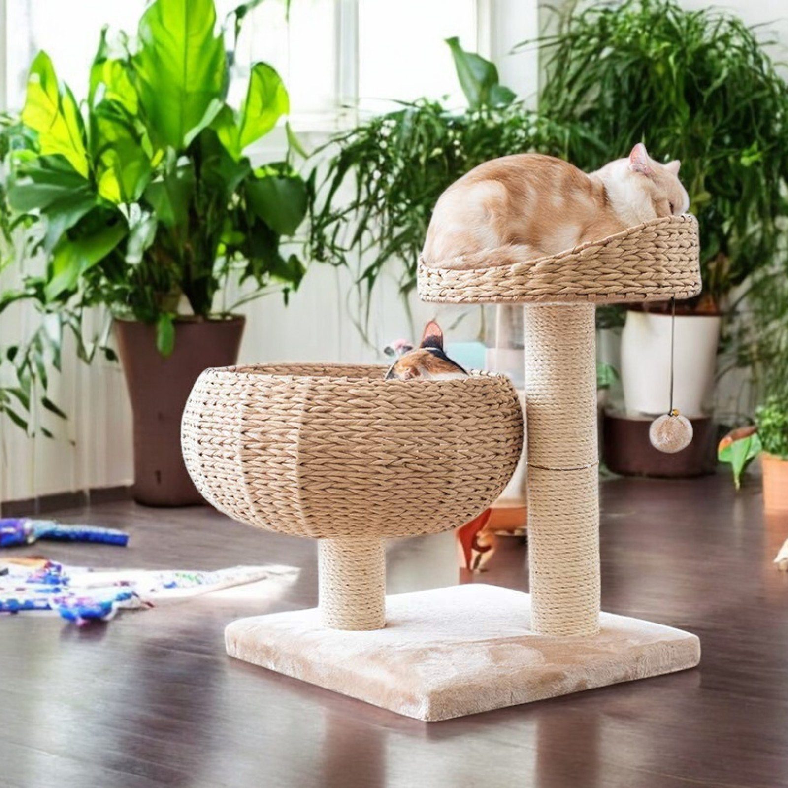 Liszton Kratzbaum Kratzbaum Banana Leaf mit Natur-Sisal - Kletterbaum für Katzen