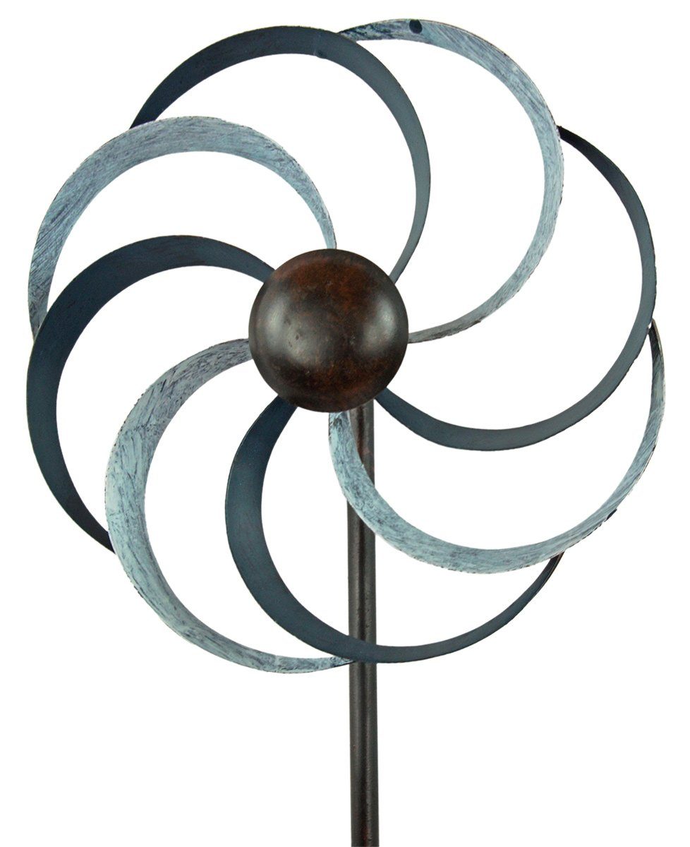 Gartenursel Deko-Windrad Windrad mit blau meliertem Rotor ca. 130 cm (1 St)