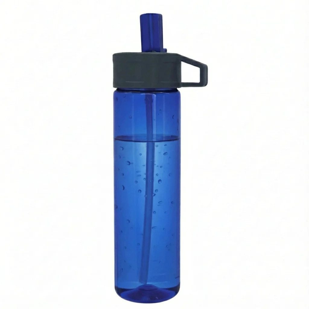 Norskskin Trinkflasche Trinkflasche 750 ml mit Trinkhalm & Klappverschluss Flasche BPA-frei, BPA Frei