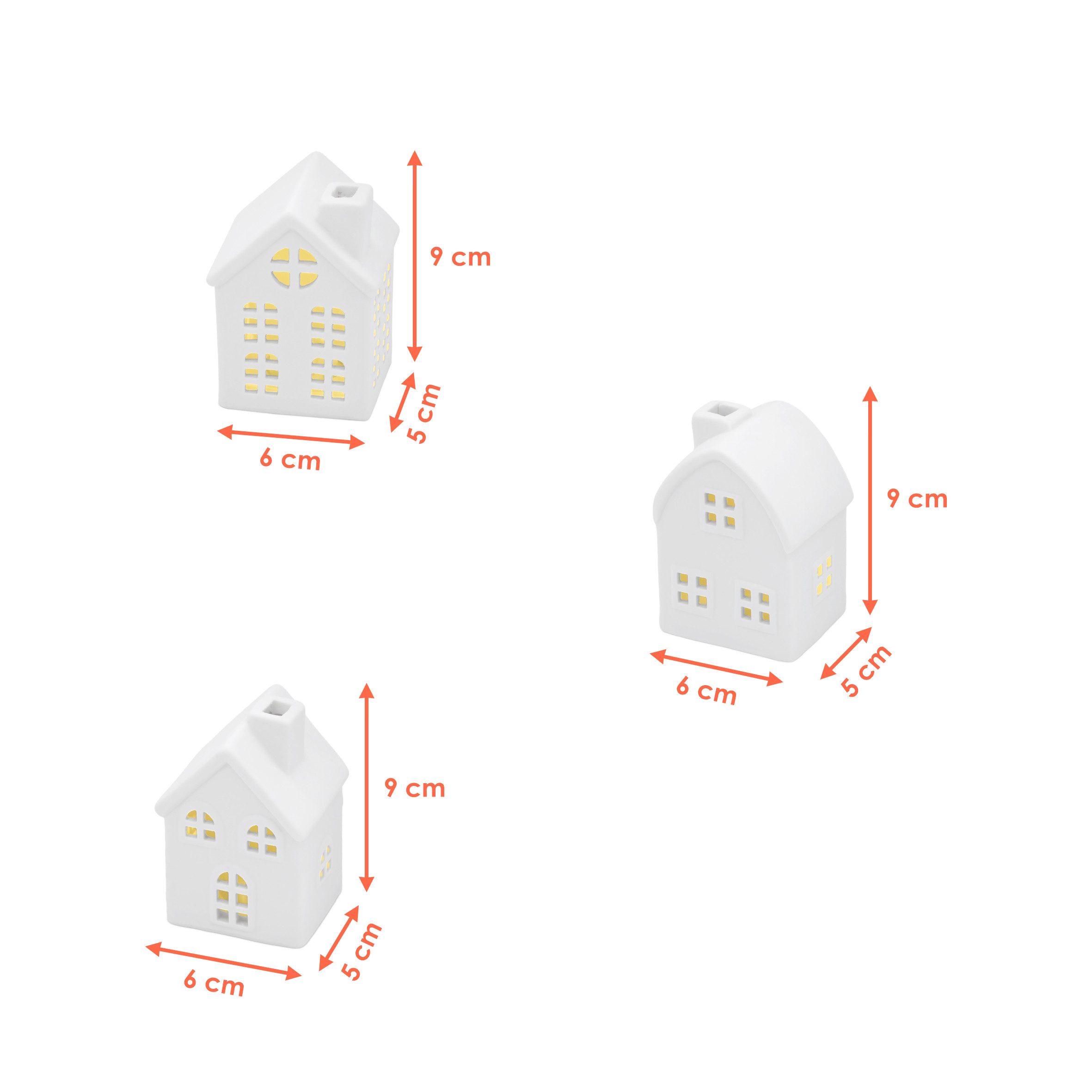 Spetebo LED Dekoobjekt LED Keramik Haus weiß, AN / AUS, LED fest integriert günstig online kaufen