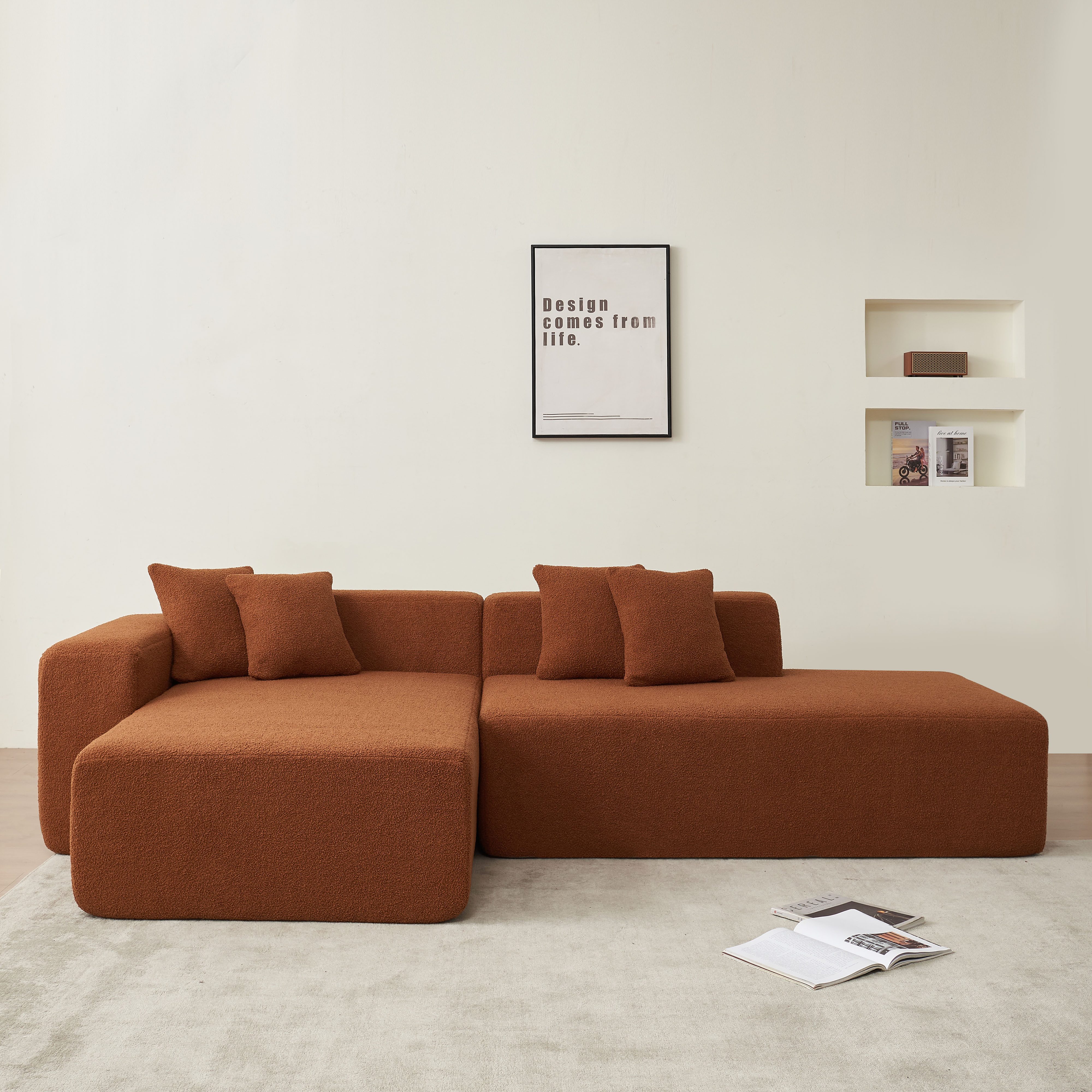 SANODESK Ecksofa Modulares Ecksofa in L-Form mit Liege – 5-Sitzer Sofa aus günstig online kaufen