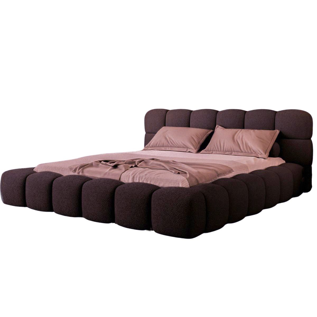 Compleo Polsterbett BUBBLE boucle Designerbett 140/160/180x200 BIZU, Wolkenbett, TOPSELLER Stauraumbett MADE IN EU