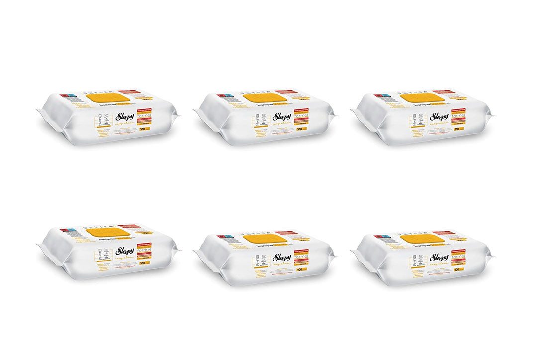 Sleepy 6x Oberflächen-Reinigungstücher mit Schmierseife – Gelb Reinigungstücher (6-tlg)