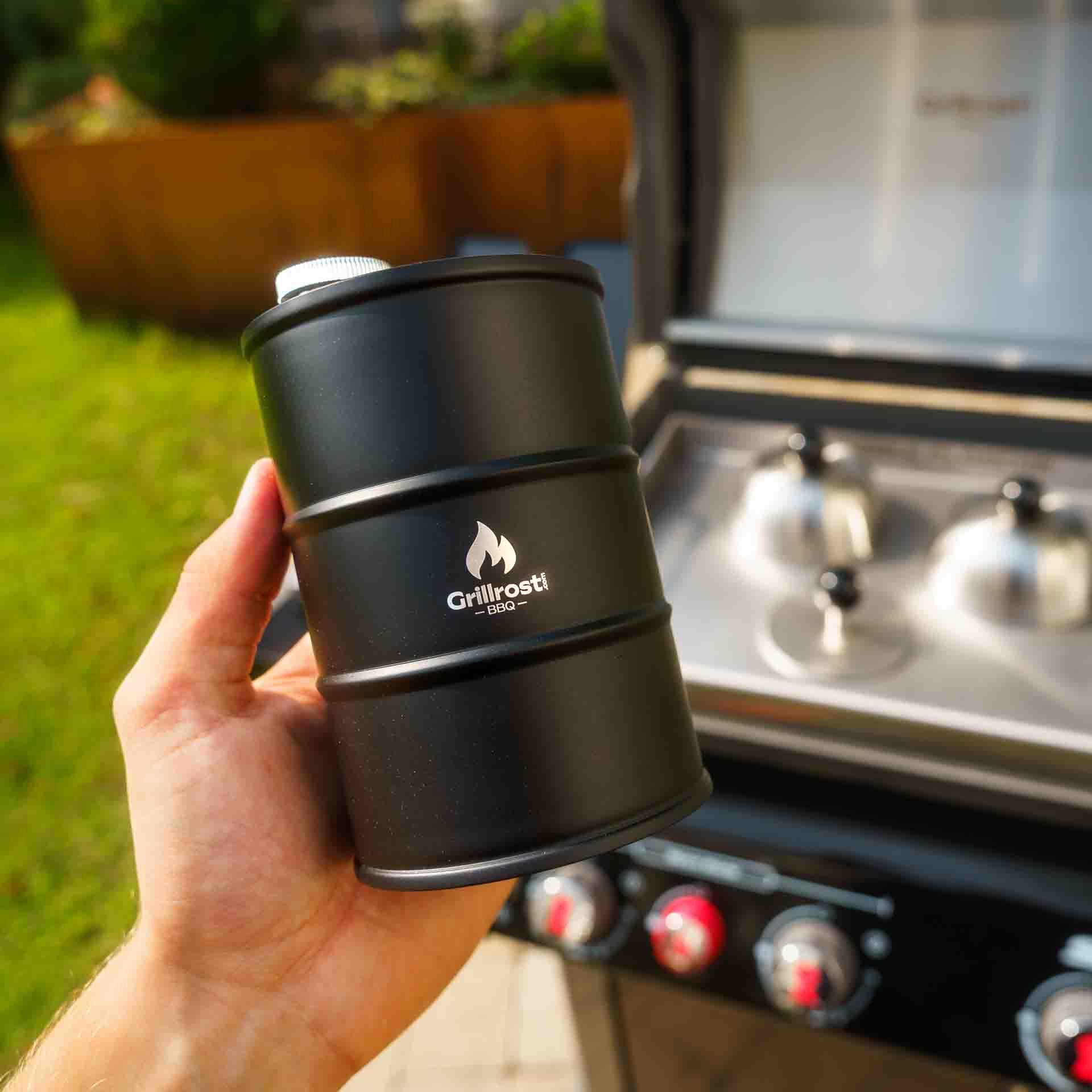 Grillrost.com BBQ Grillrost BBQ Mini Feuertonne - Ölfass, Made in Germany