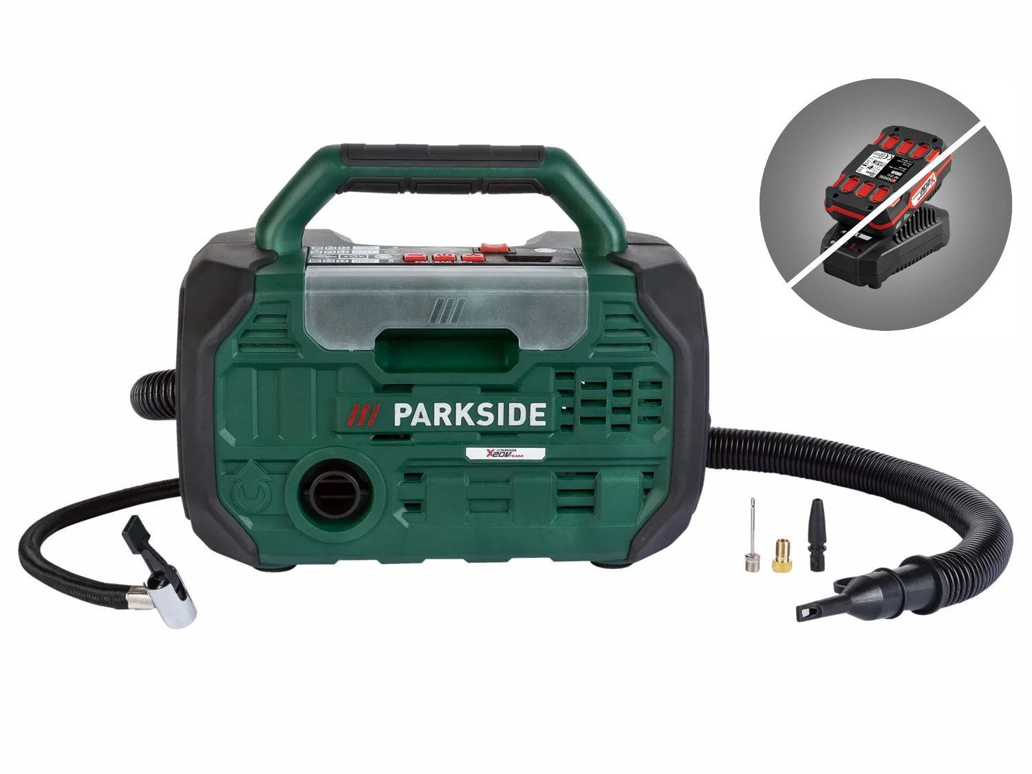 Parkside Akku-Handkompressor PARKSIDE Akku Kompressor / Luftpumpe 20 Volt P günstig online kaufen