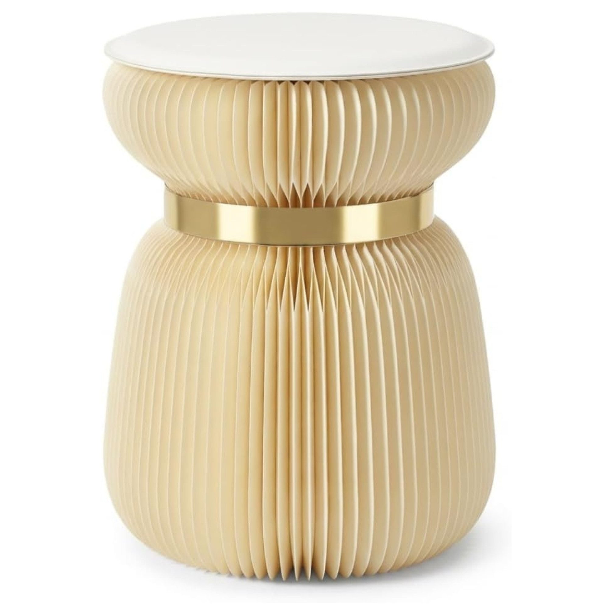 Lyveo Tritthocker Papierhocker Klapphocker faltbar 36x42cm Klappstuhl Beistelltisch, moderner Barhocker Klavierhocker rund