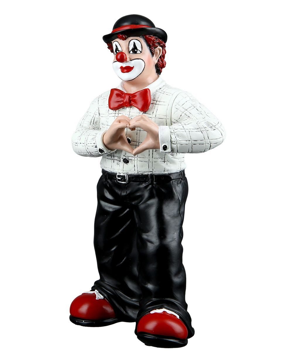 GILDE Comicfigur Clownfigur Von Herzen aus Kunstharz - Liebevolle Dekoration (10271 St)